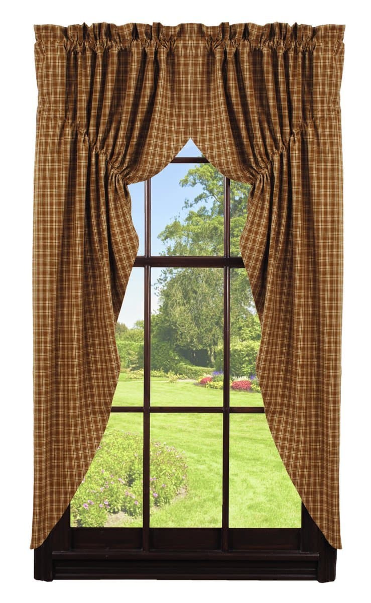 Olivia's Heartland Cambridge Mustard Prairie Curtain Set