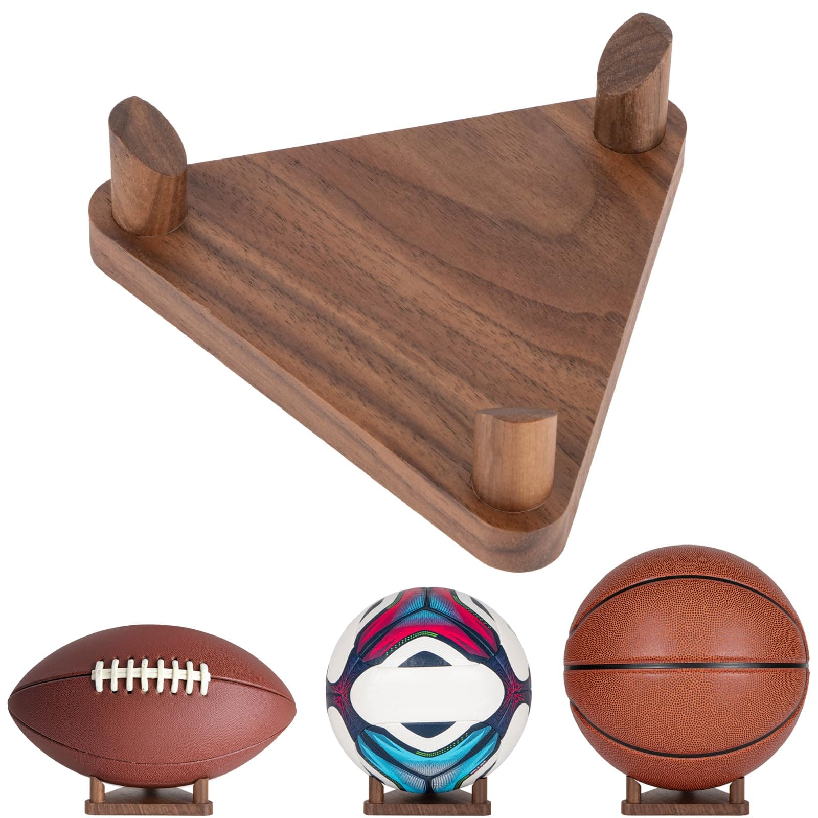 PUERSI Ball Holder Wall Mount Ball Stand Display Storage for Basketball Football Soccer Volleyball