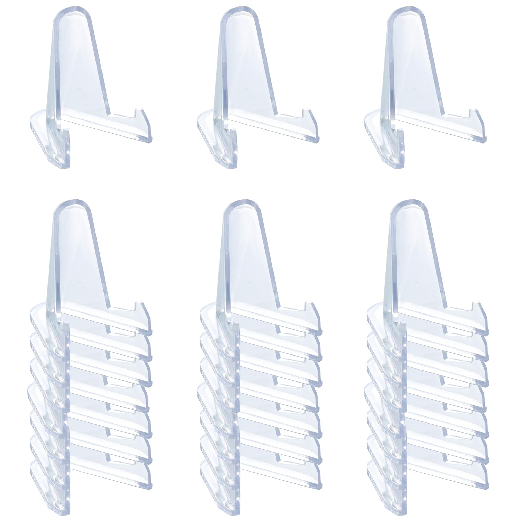 24 Packs Thickened edition (2.3 Inch) Acrylic Card stands, Card Holder Display Stand,Coin Display stand, for Display Magnetic Card Holder,Challenge Medals, Baseball Cards, Sports Cards, Trading Cards