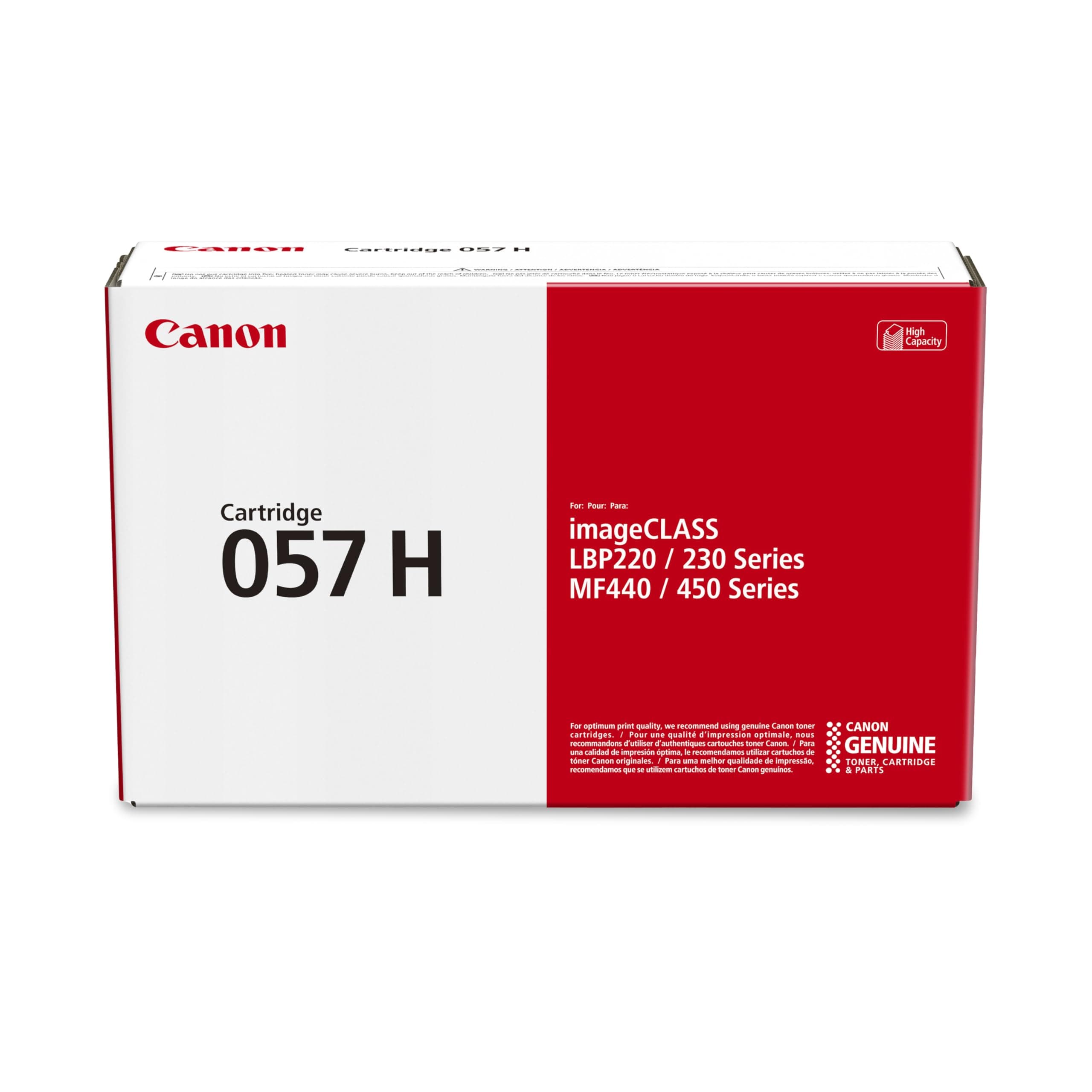Canon Genuine 057 Black Toner Cartridge High Capacity Compatible with LBP220 Series, LBP230 Series, MF440 Series, MF450 Series