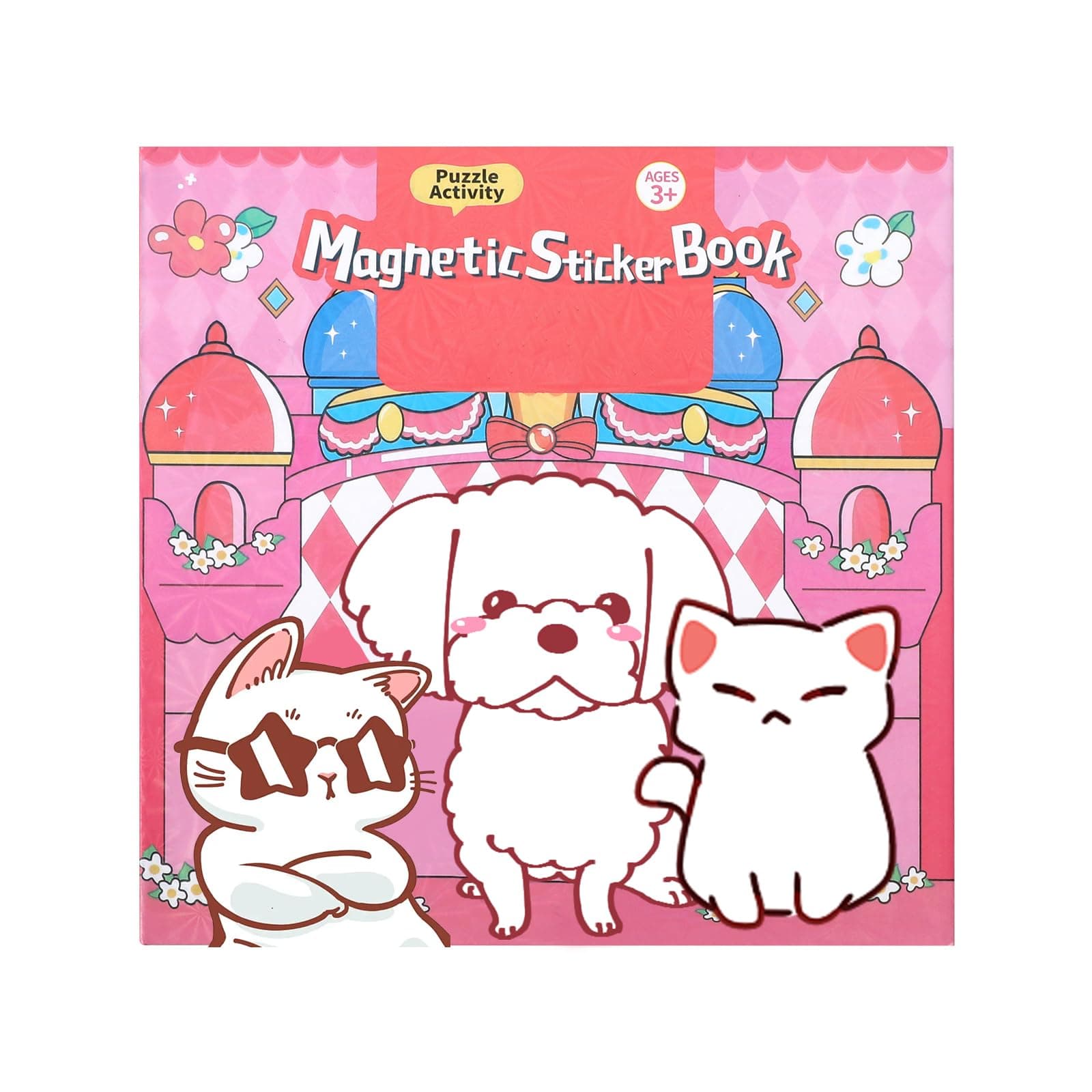 My Melody Sticker Books for Kids Ages 4-8, Magnetic Puzzles for Toddlers 3-5 Travel Puzzles DIY Dress-up Game Activity Books, Learning Quite Book Cute Kawaii Stickers Toys for Girls Gifts