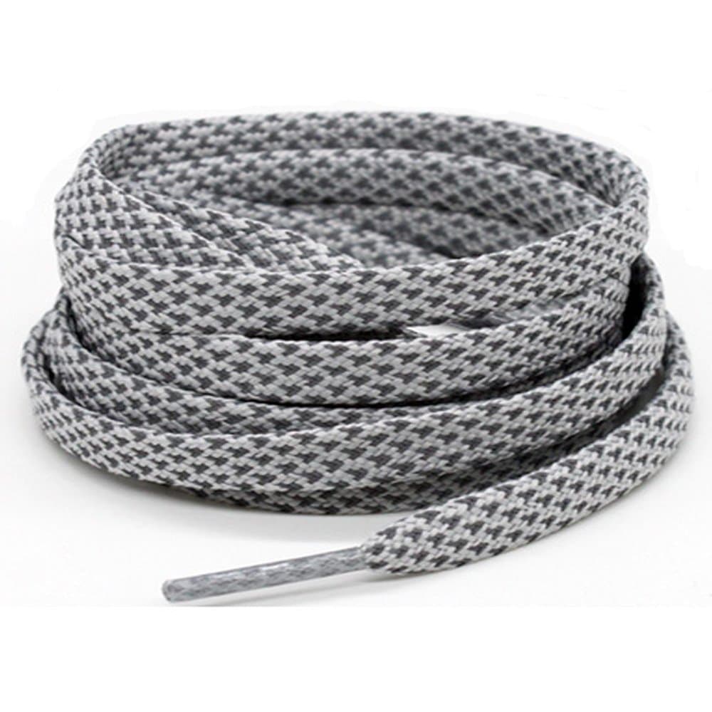 Xiazw Reflective Flat Athletic Sport Casual Shoe Laces Shoelace (2 Pair Pack) (Grey, 47.2'')