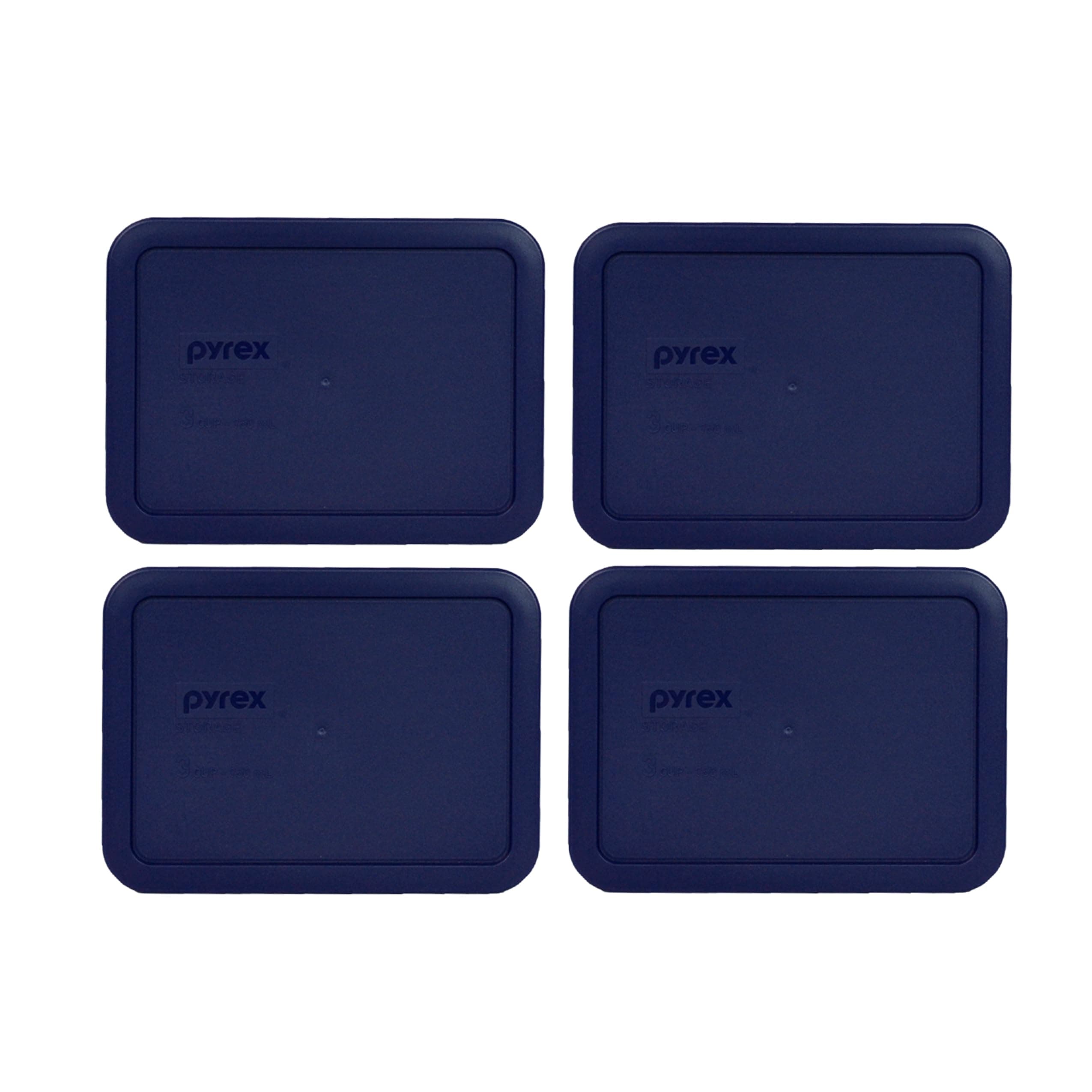 Pyrex 7210-PC Rectangle Dark Blue 3 Cup Storage Lid for Glass Dish (6, Dark Blue)
