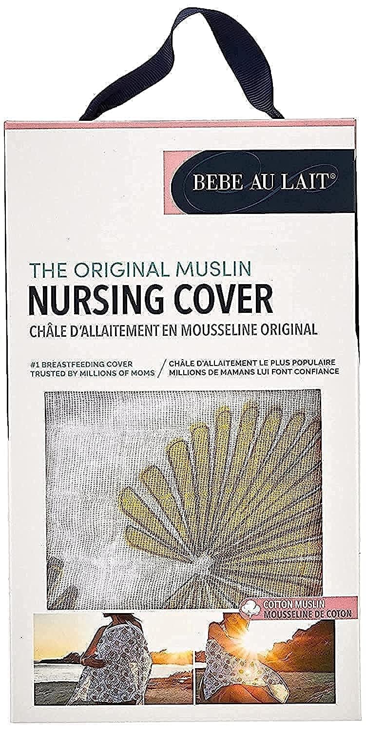 Bebe au Lait Premium Muslin Nursing Cover, Lightweight and Breathable, Open Neckline, One Size Fits All - Palma