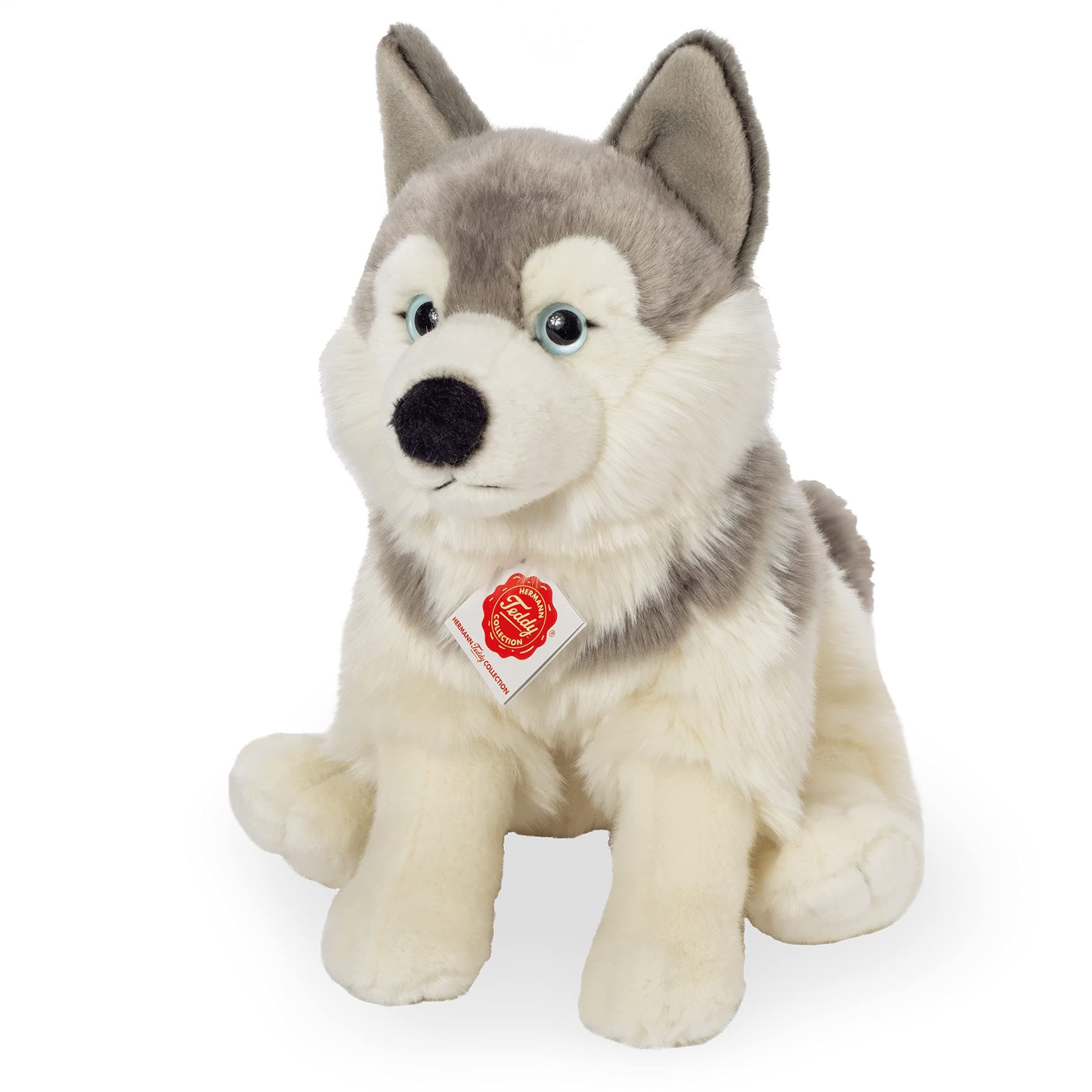 Teddy Hermann 92729 Dog Husky 11,4"/29 cm, Soft Toy, Plush Toy