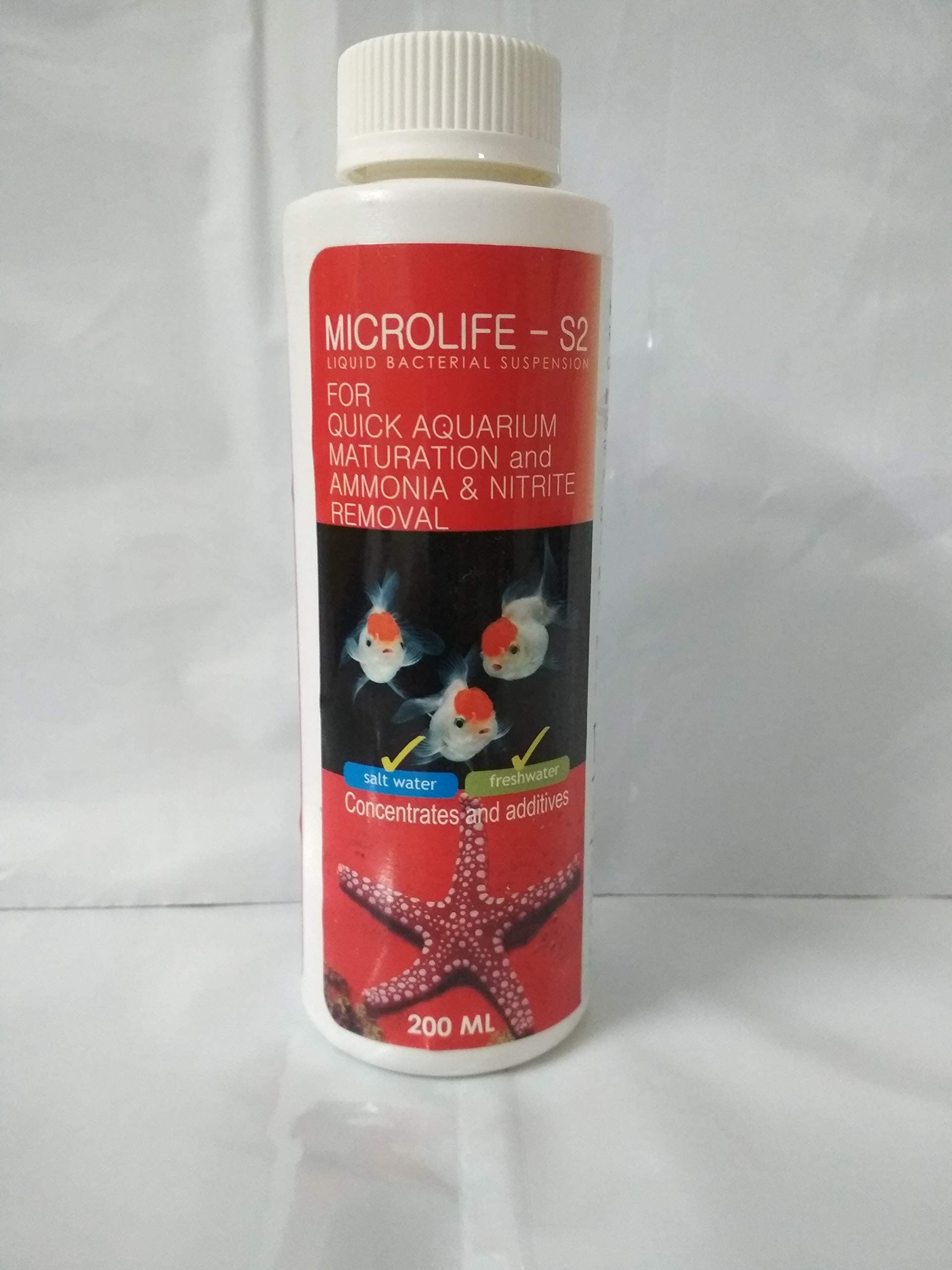 Aquatic Remedies Micro Life S2 Beneficial Bacteria for Fresh and Marine Aquarium, 200 ml, (Model: Micro Life S2 200ML), White