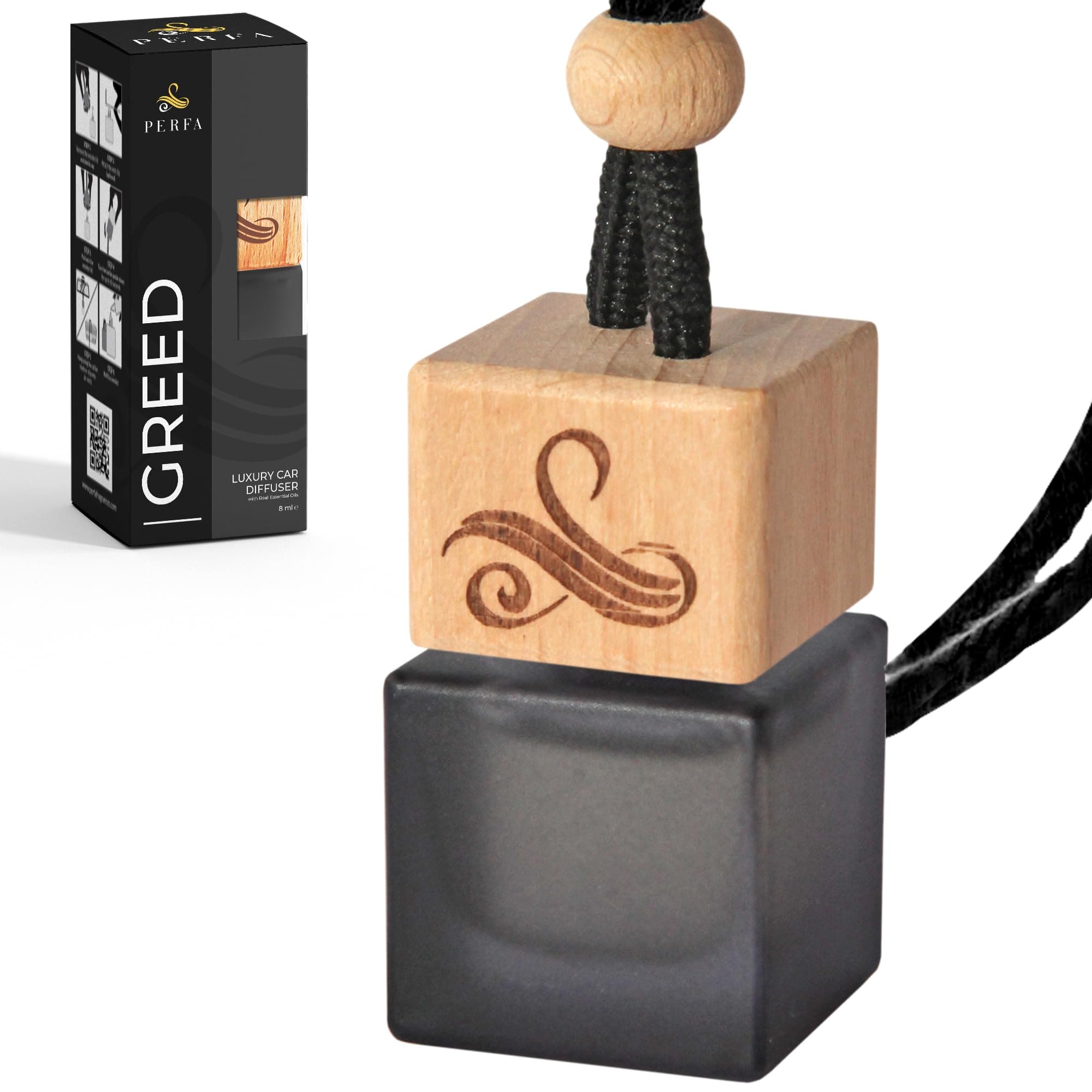 Greed Car Air Freshener for Men | Perfume Inspired Fragrances | Strong Car Freshener with Odour Eliminator Technology | Air Freshener | Long Lasting Automotive Freshener by Perfa