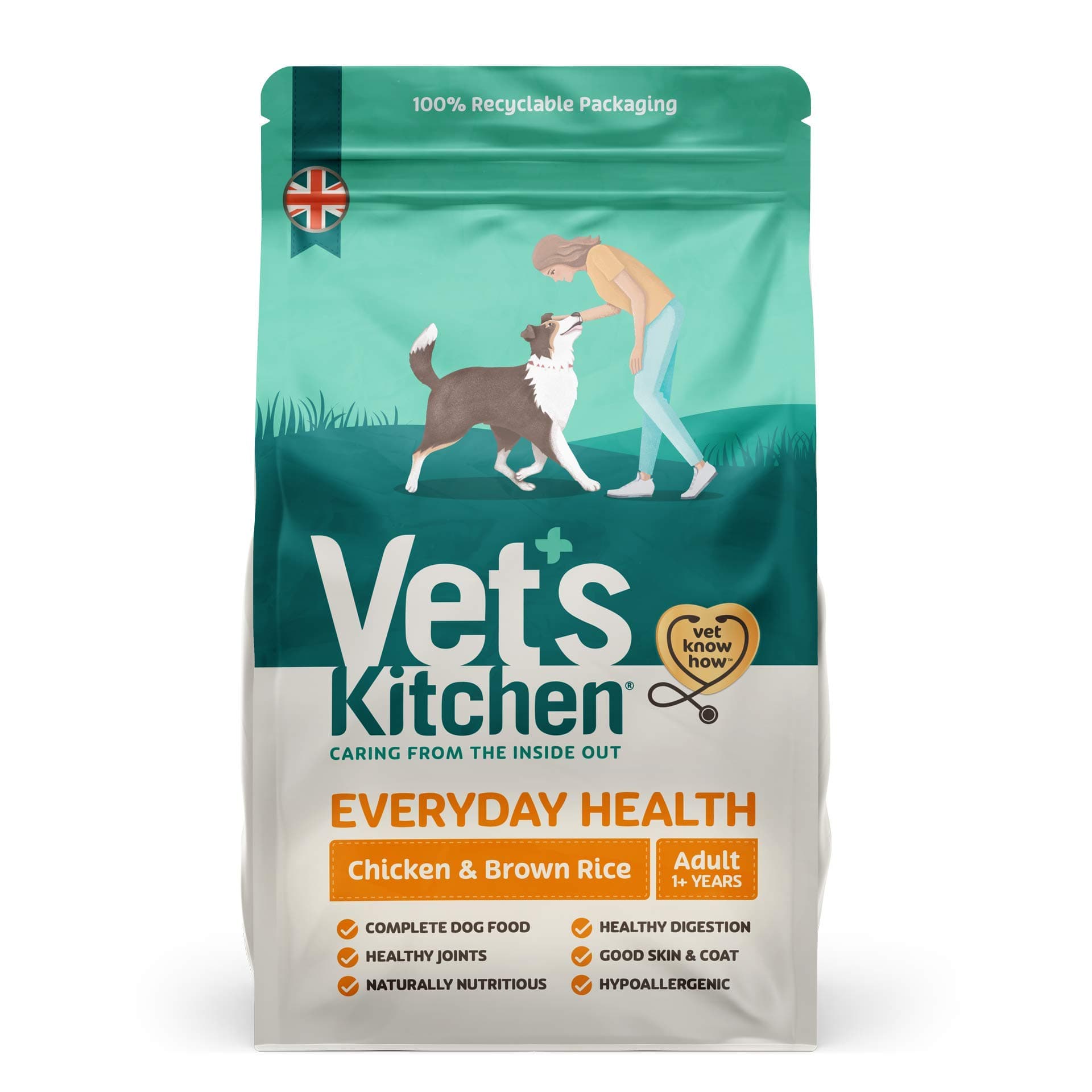 Vet's Kitchen Dry Dog Food, Everyday Health/ Chicken/ 12 kg