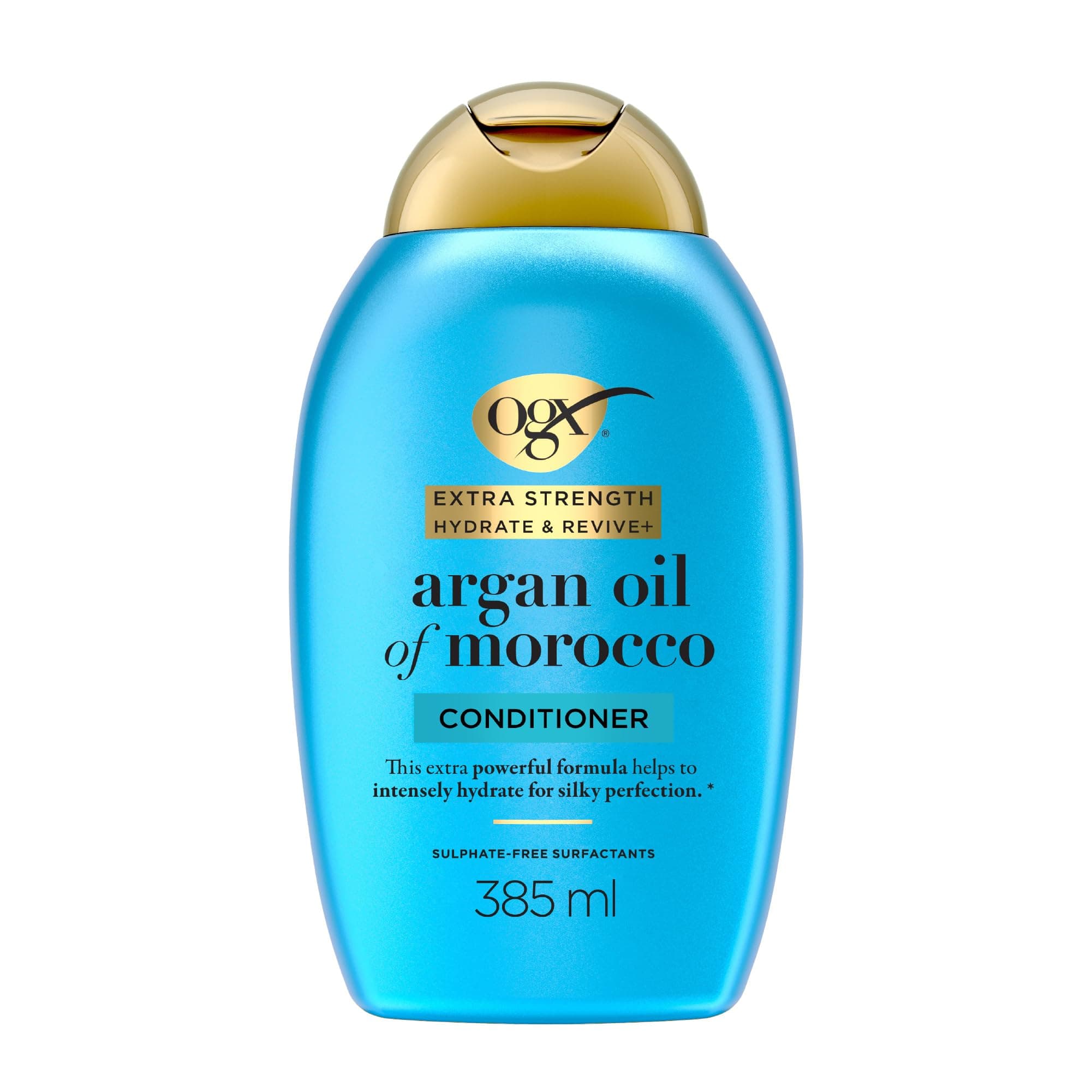 Extra Strength Hydrate & Revive with Argan Oil of Morocco Conditioner, with Silk Proteins, Intensely Hydrates and Locks in Moisture, for Silky Perfection, Sulfate Free, 385ml
