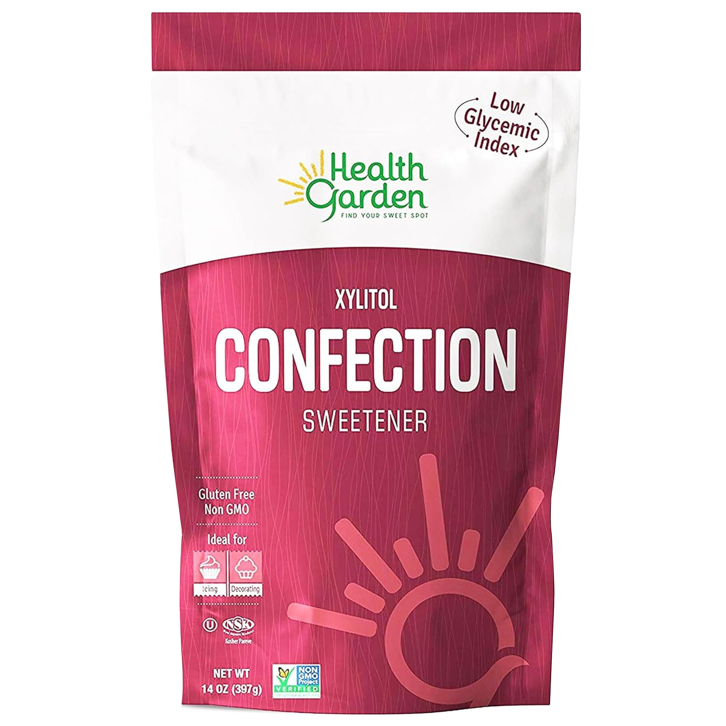 Health Garden Sugar Free Xylitol Confection Sweetener, All Natural Non GMO Sugar Replacement 14 oz