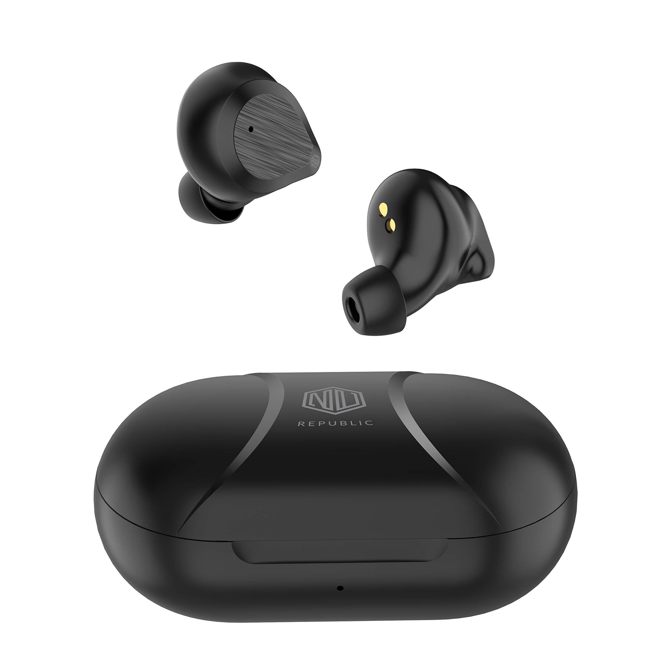 (Refurbished) Nu Republic Starbuds Truly Wireless Bluetooth In Ear Earbuds with Mic (Black)