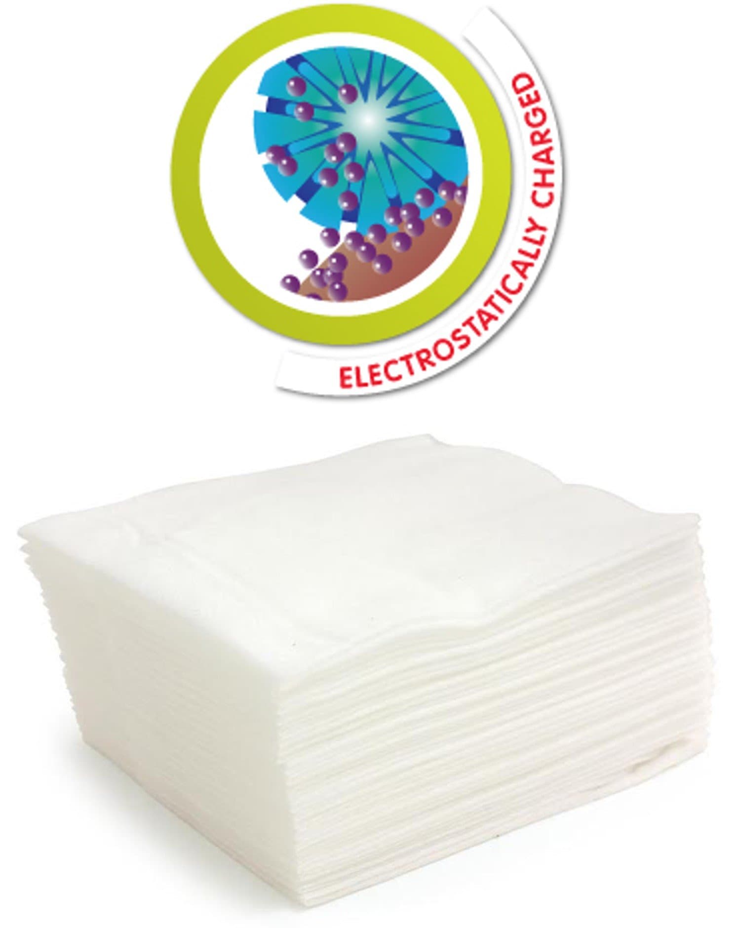 Electrostatic Cleaning Soft Microfibre Household Disposable Dry Wipe Cloths x 24 Boxes - 480 Cloths