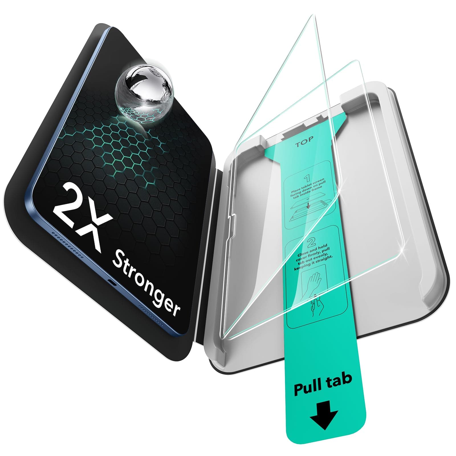 2 Pack Screen Protector for iPad 11th/10th Generation A16 (11/10.9 Inch,2025/2022), 9H Tempered Glass Film with Ultra Fit Tray, Apple Pencil Support, Scratch Resistant, HD Clarity, Bubble Free