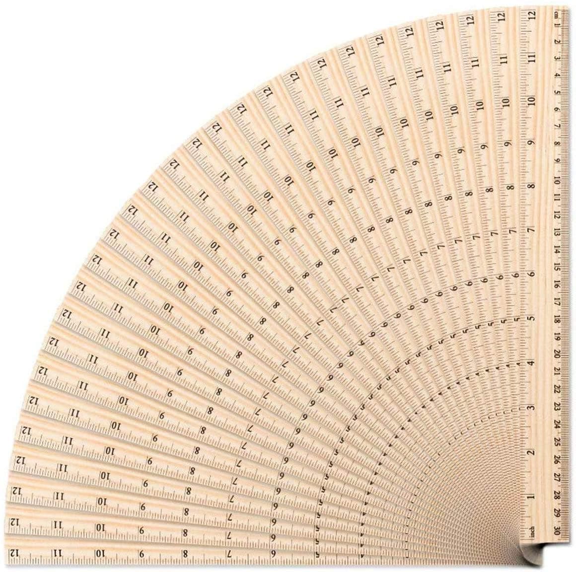 20 Pack Wooden Rulers - School, Office & Clothing Measuring Rulers, 12Inch & 30CM