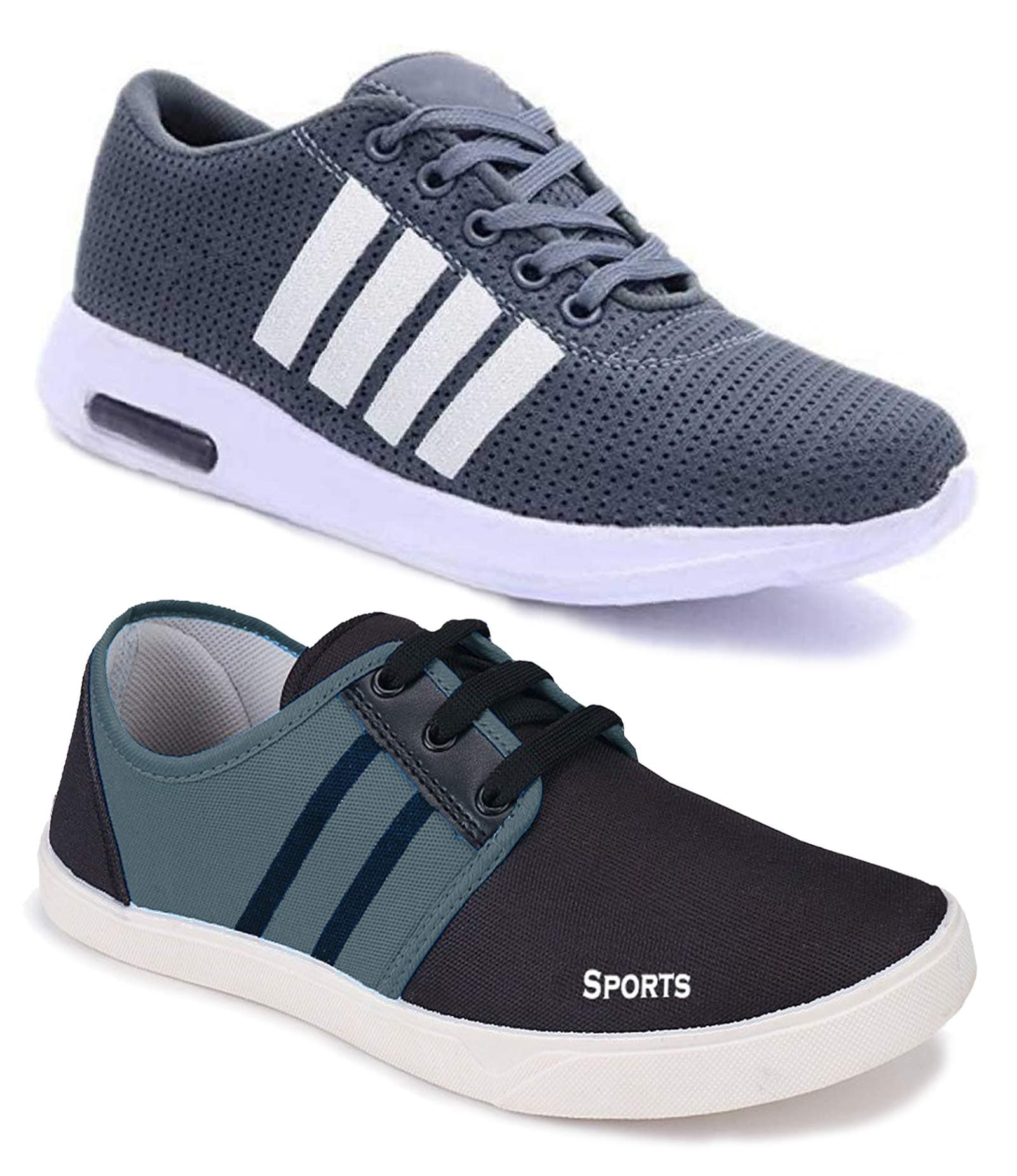 Men's (9064-5013) Casual Sports Running Shoes (Set of 2 Pair)