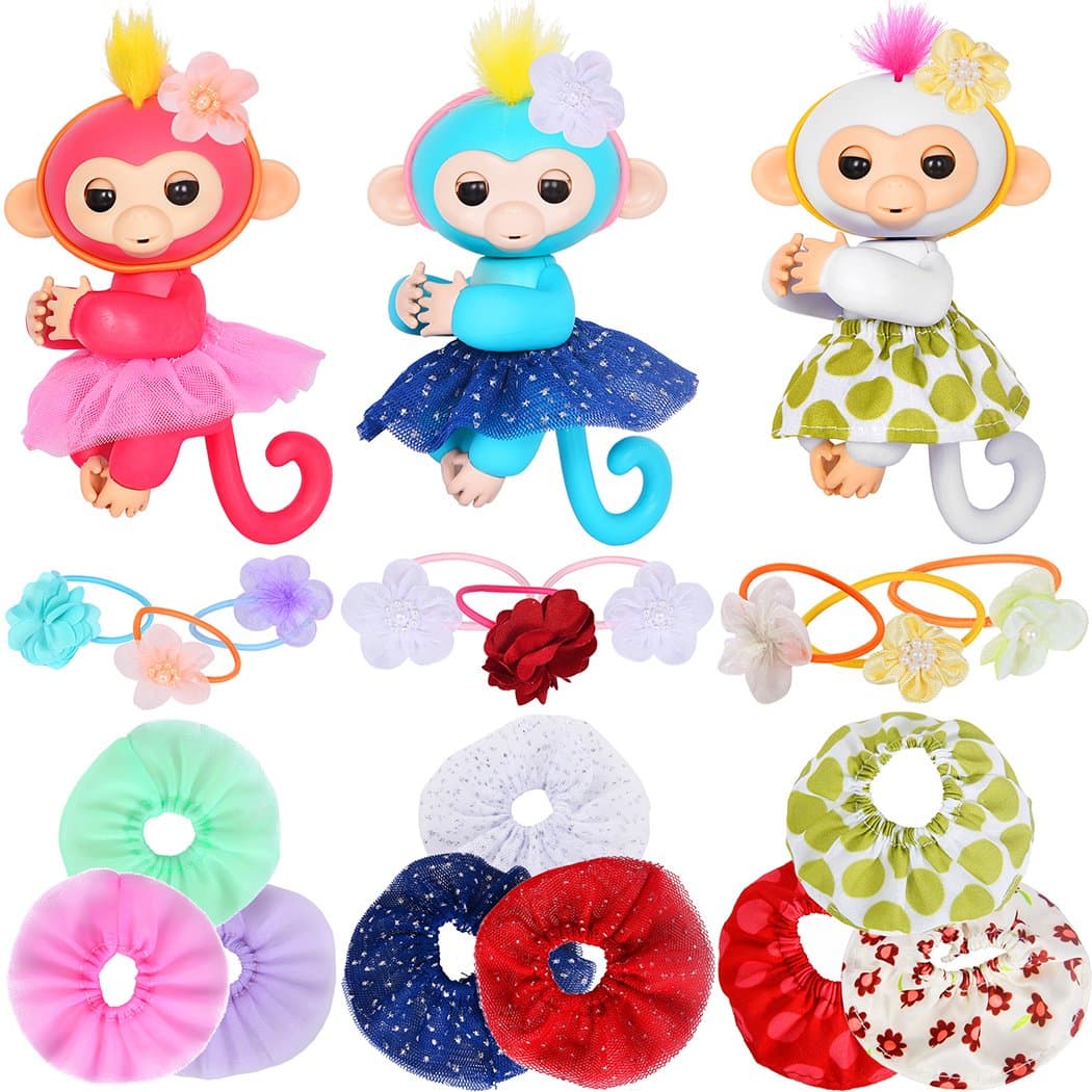 ibayda Monkey Glam 18 Piece Party Pack - Tutu Headband - Dress Up Accessories for Baby Mini Monkeys, Unicorns, Sloths, Pandas