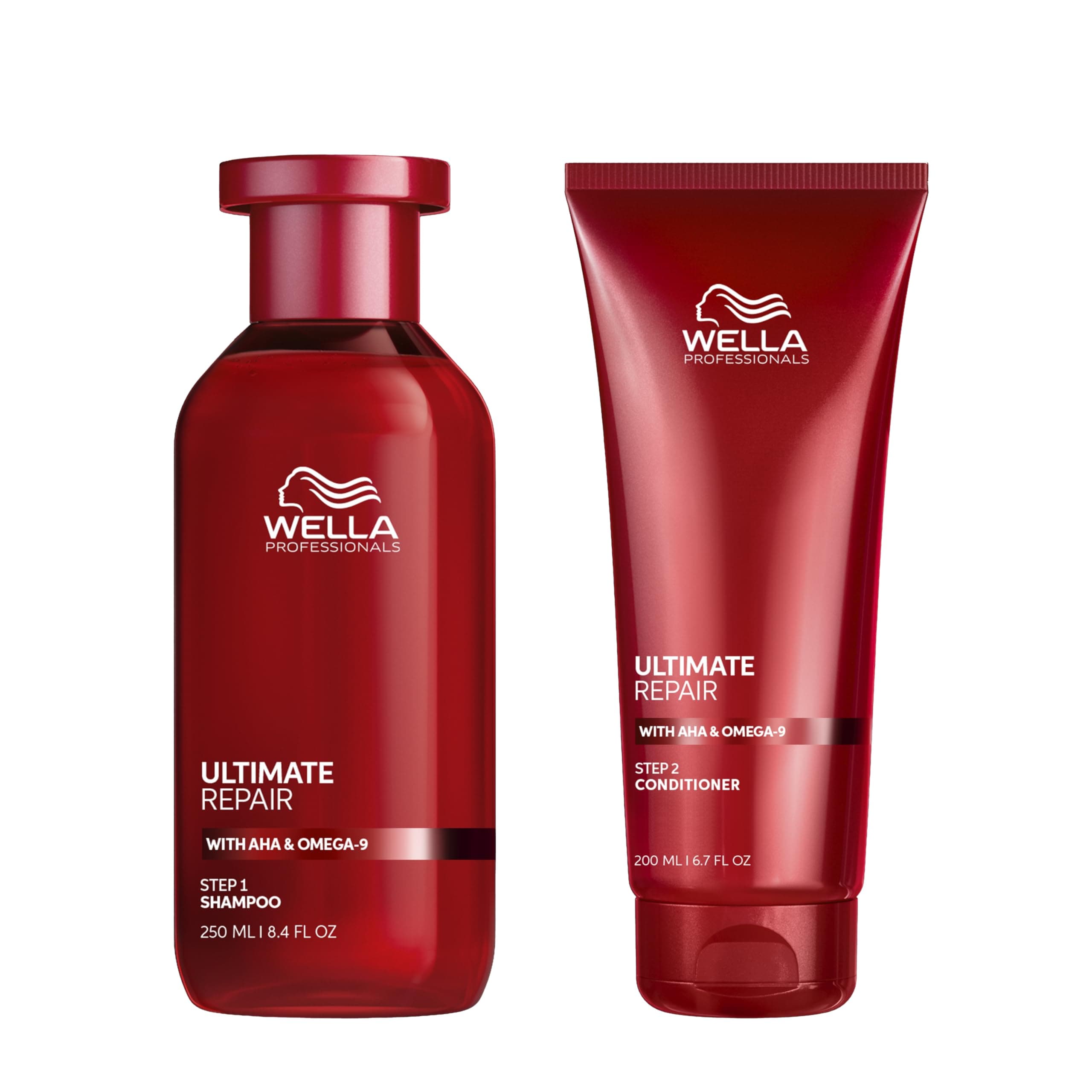 Wella Professionals Repair and Rebuild Professional Hair Care Duo for All Types of Hair Damage, Ultimate Repair Shampoo 250ml and Conditioner 250ml Bundle