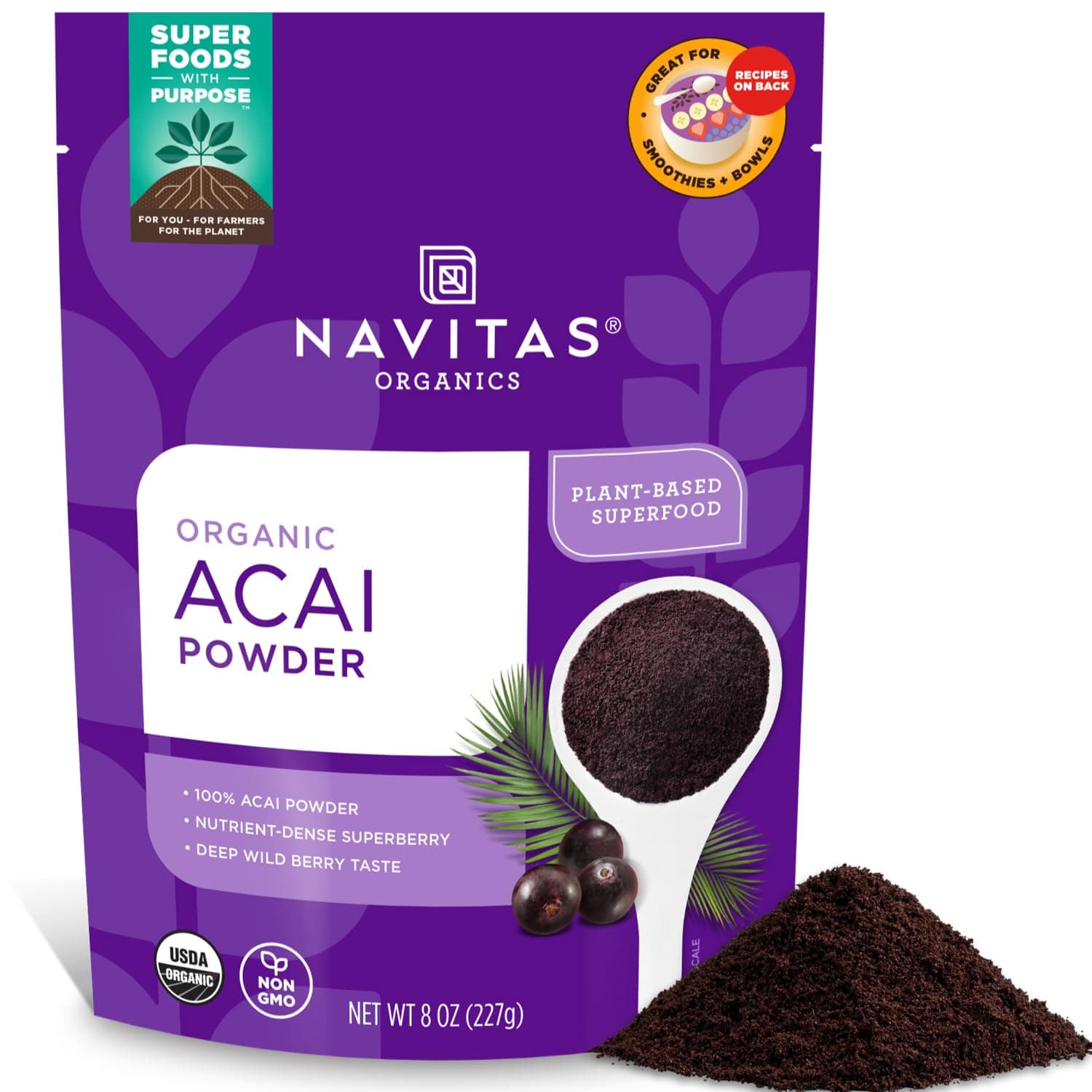 Navitas Naturals Organic Acai Powder, 8.1 oz (227 g)