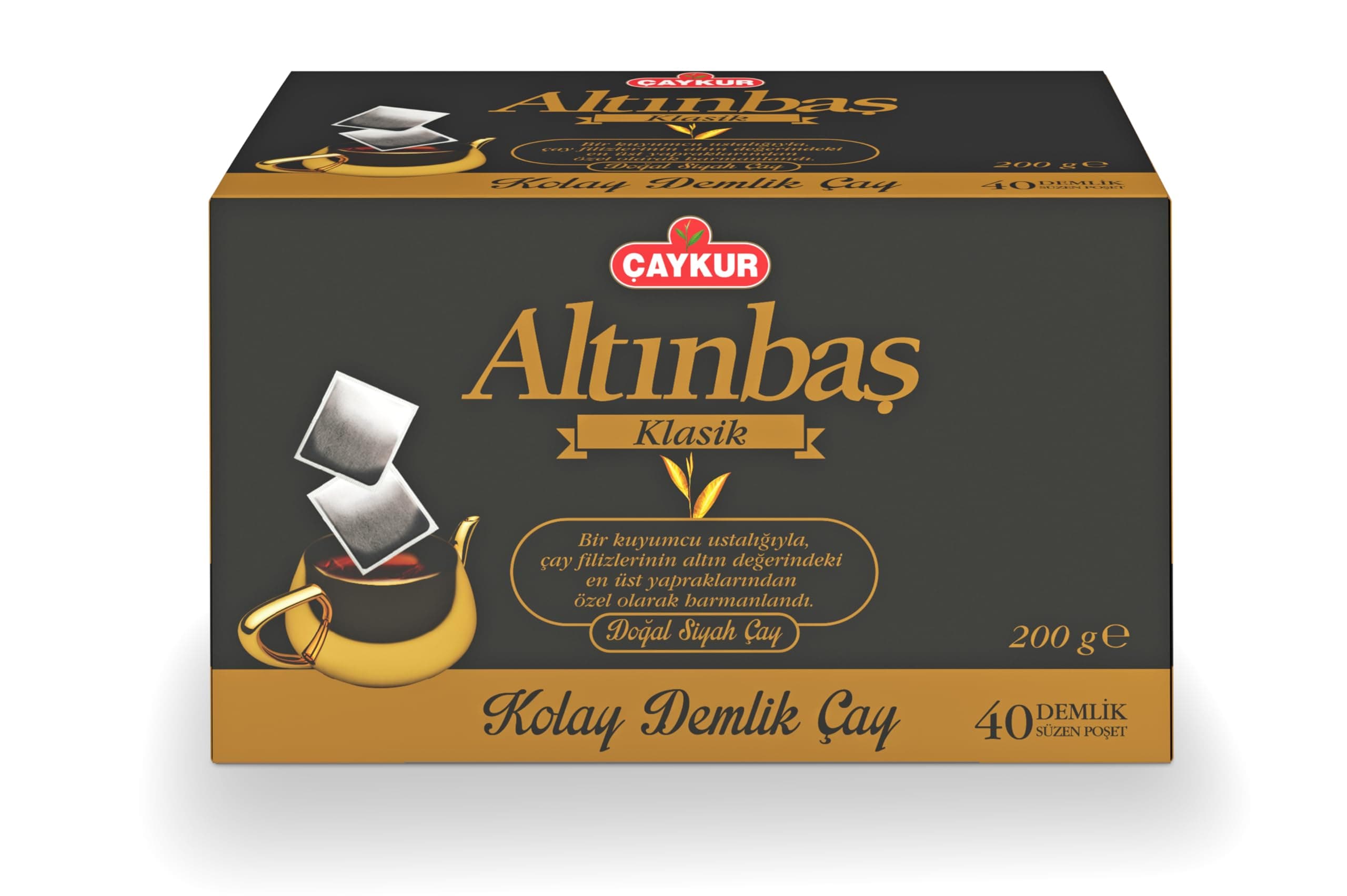 CAYKUR-ALTINBAS AUTHENTIC Turkish Black Tea Bags (1 box / 40teabags) UK SELLER