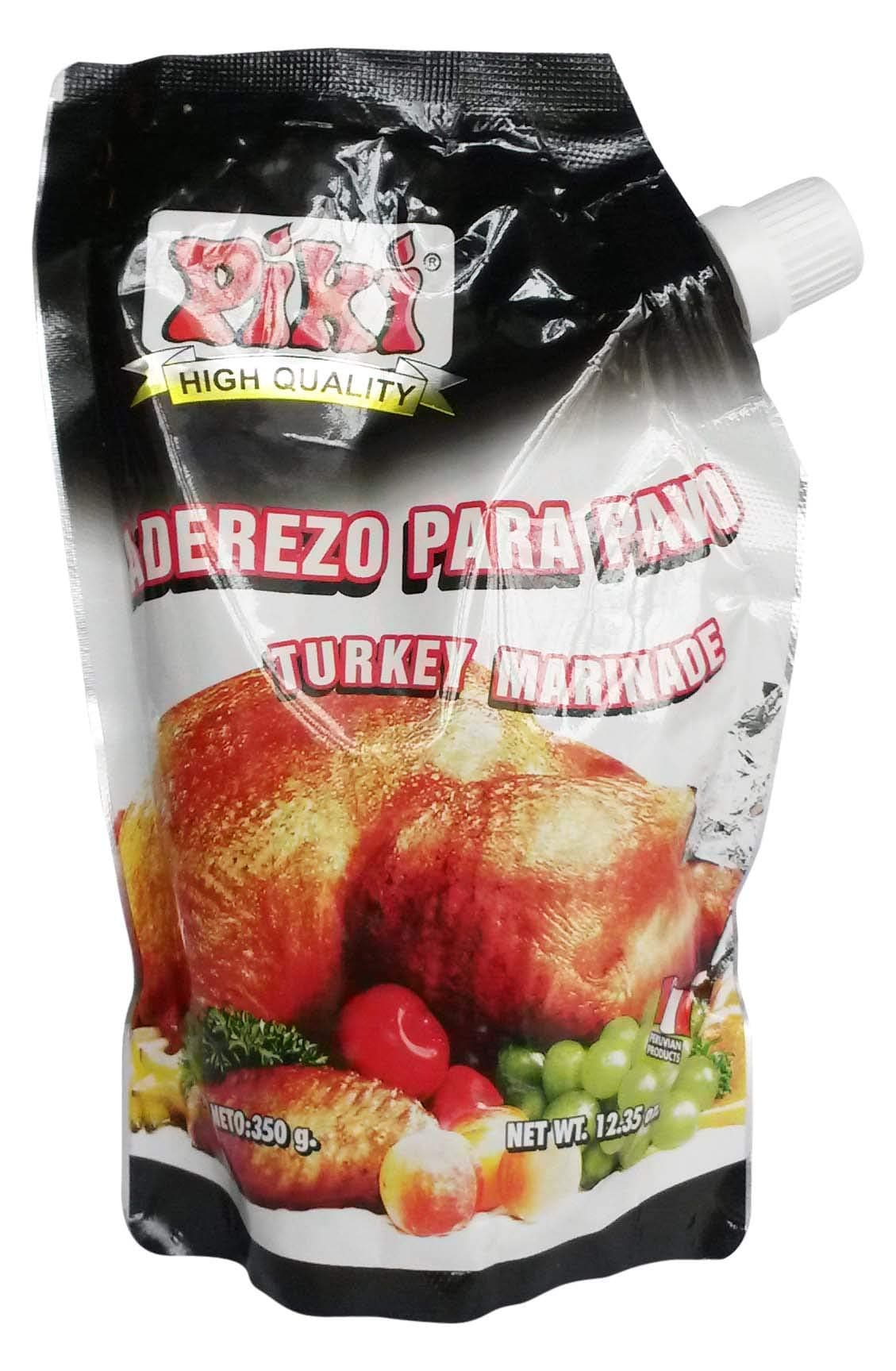 Piki Aderezos Peruanos ( Peruvian Marinated Seasonings) Doypack Bags (Aderezo para Pavo ( Turkey Marinade), 12.35 oz (Pack of 1))