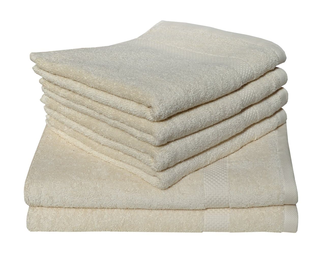 Organic bath towel, sand, 30 x 50 cm