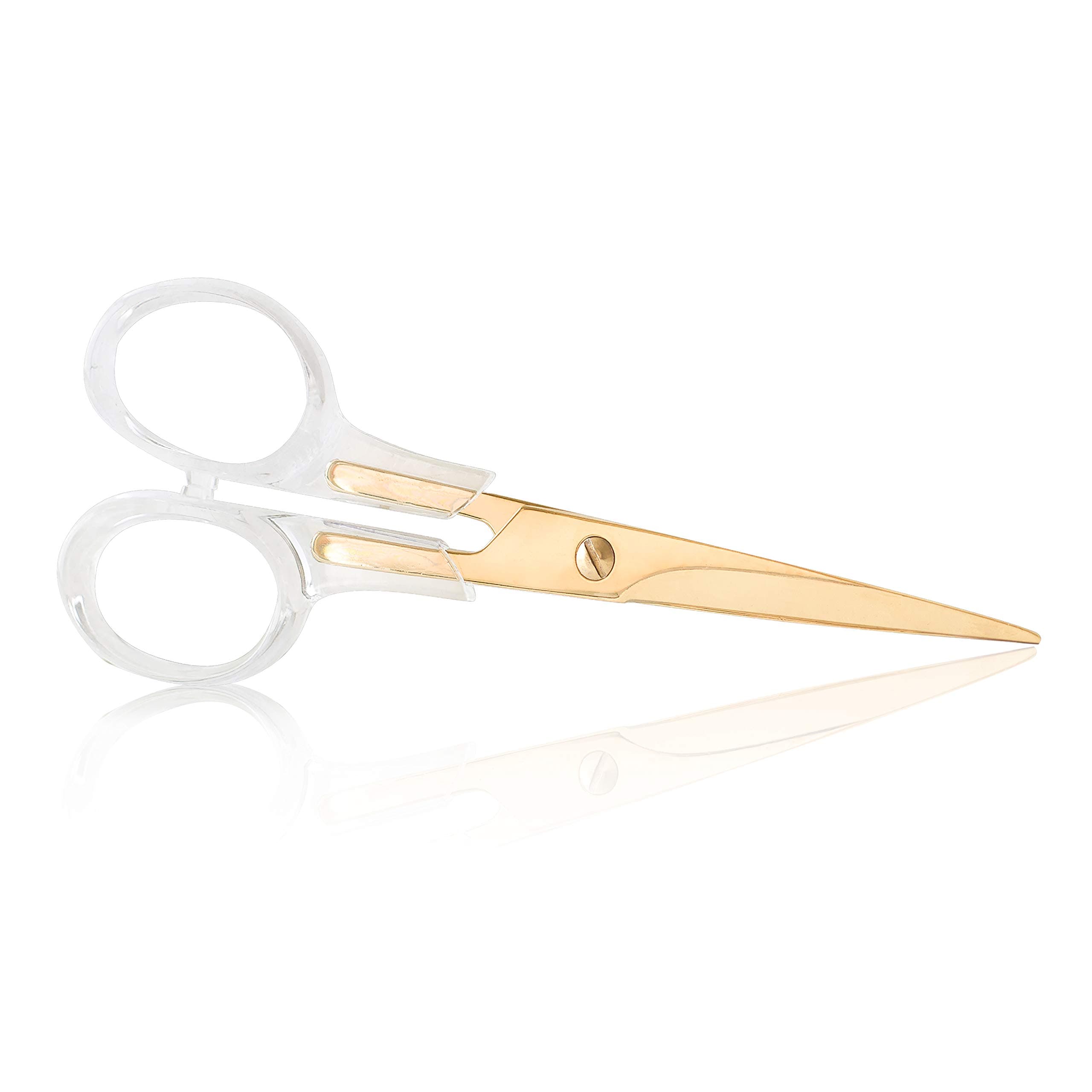 SIRMEDAL Stylish Acrylic Gold Stainless Steel Premium Multipurpose Scissors for Office Home School Art Craft (6.5 Inch)