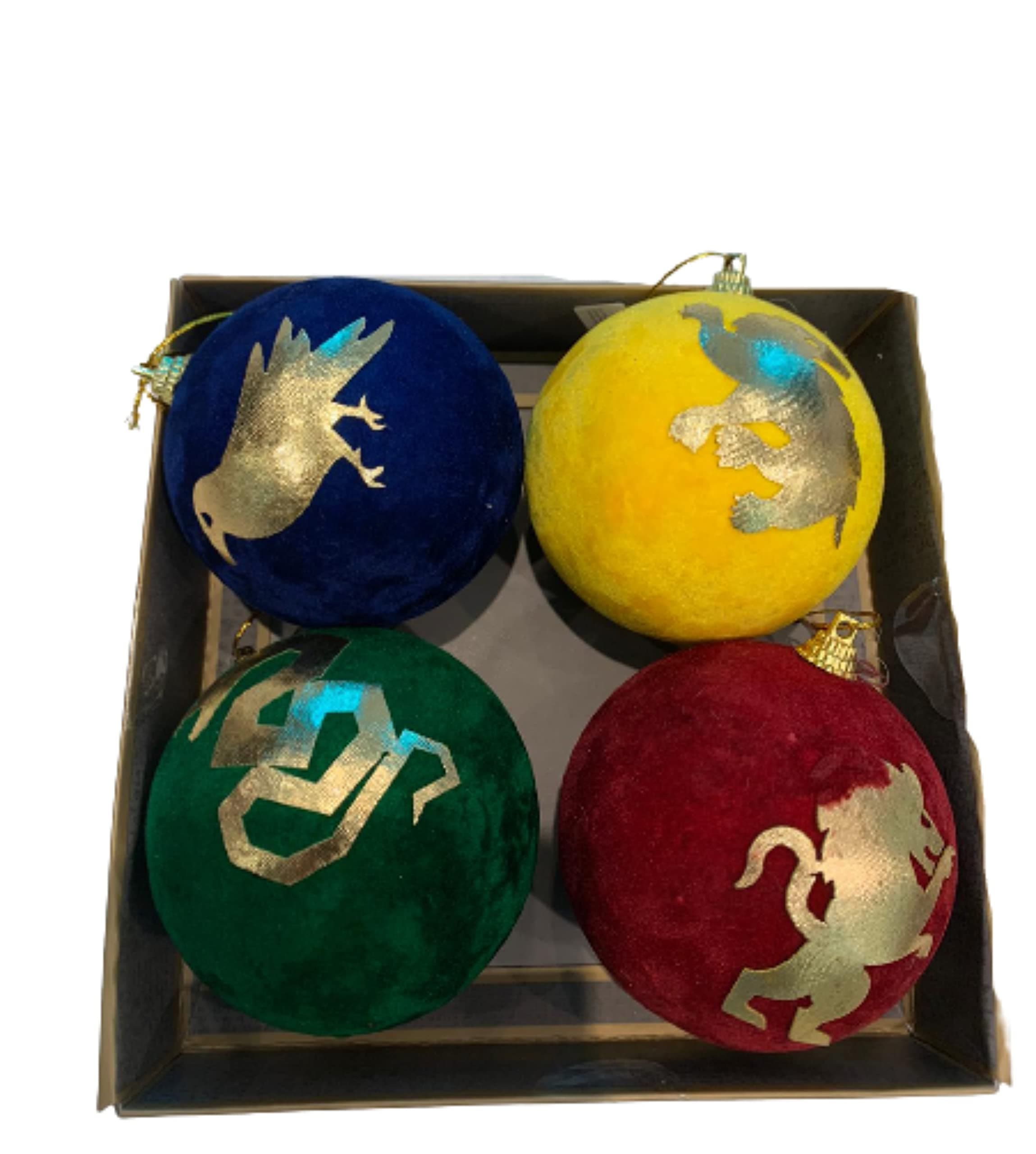 Licensed PrimarkHarry Potter Baubles Christmas Tree Hanging Decorations Xmas Ornaments (Multicolour 4 Baubles), One Size