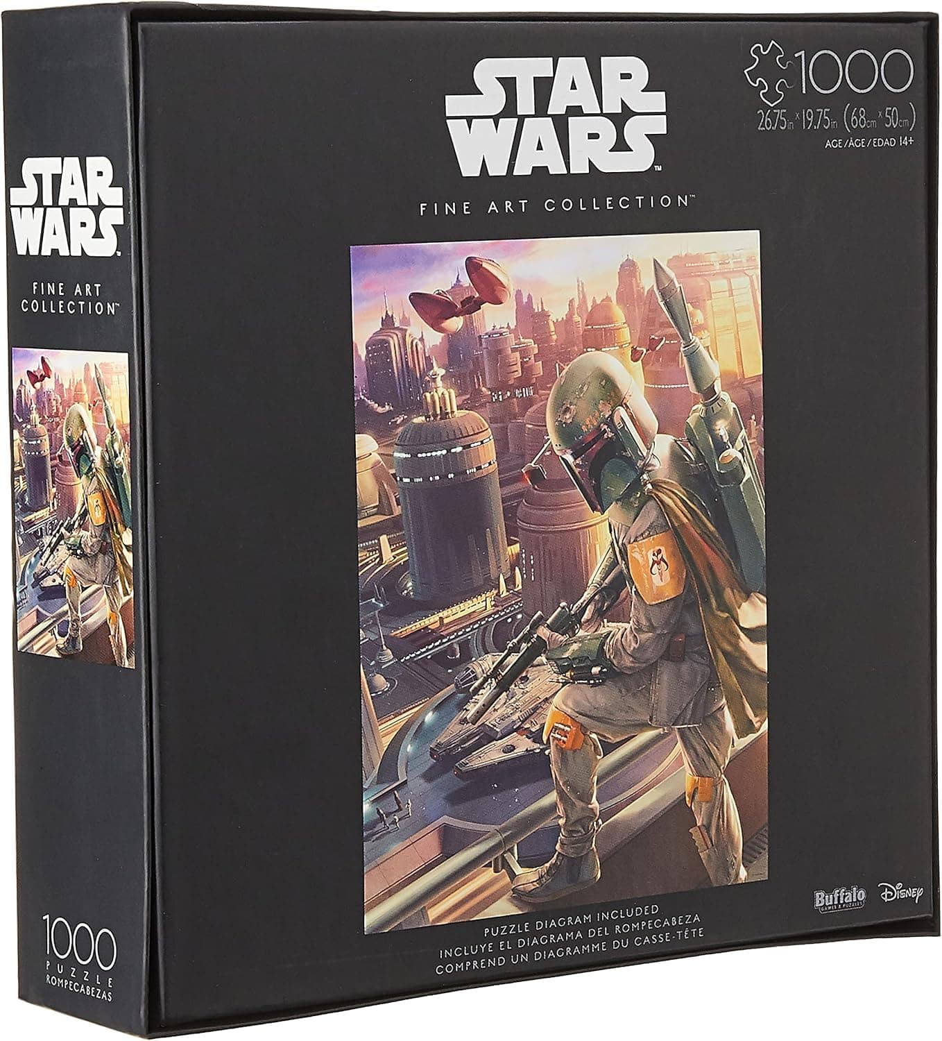 Star Wars - Boba Fett - 1000 Piece Jigsaw Puzzle For Adults -Challenging Puzzle Perfect for Game Nights - Finished Size is 26.75 x 19.75