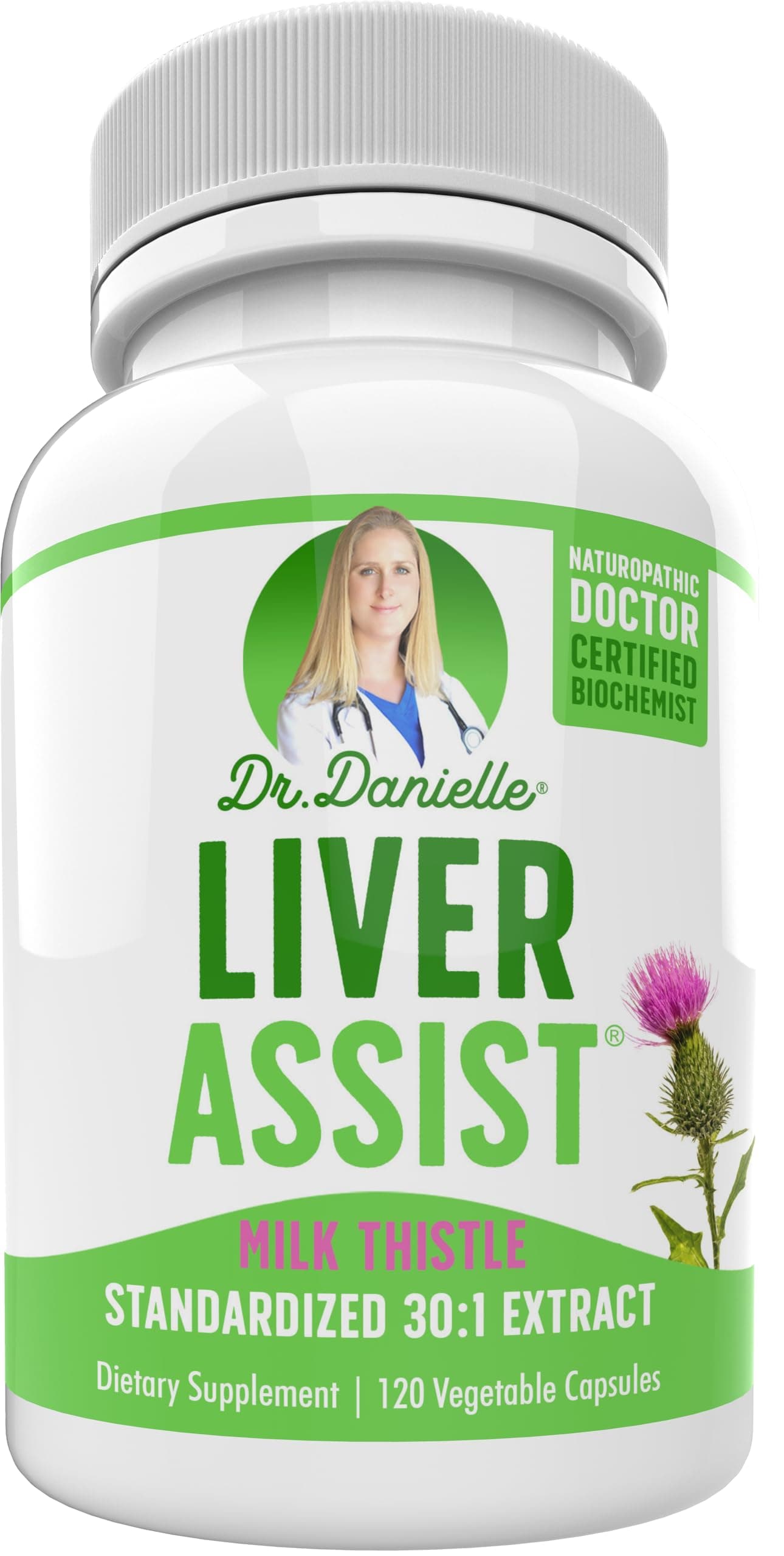 Best Liver Supplements with Milk Thistle - Organic Liver Cleanse Detox & Cleanse - Liver Support for Men and Women - Liver Detox Cleanse Repair - 120 Capsules, Liver Assist by Dr. Danielle