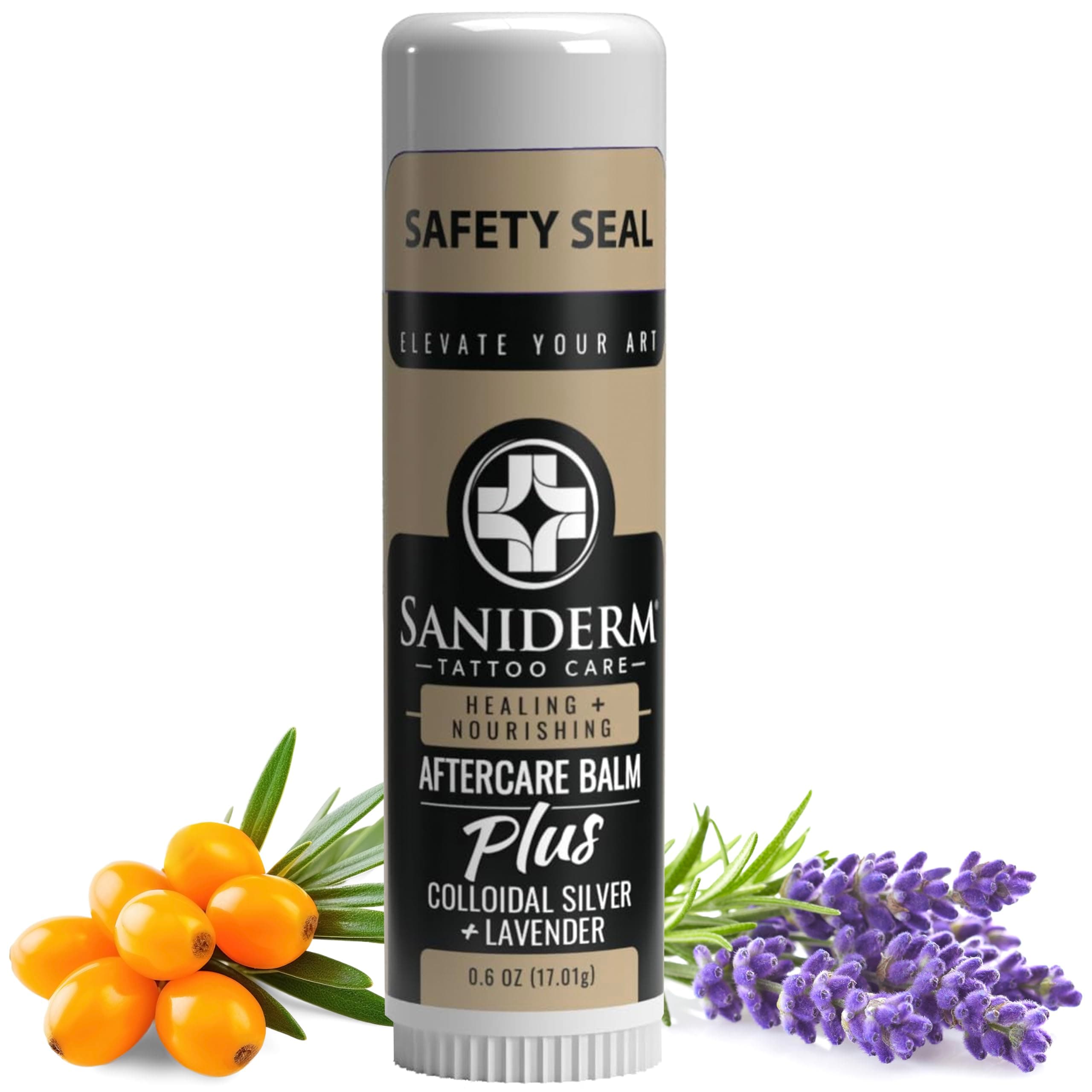 Tattoo Aftercare Balm PLUS+ - Small (0.6 oz) – Petroleum Free, Organic Tattoo Moisturizer Infused with Colloidal Silver, Lavender Oil, and Other Natural Ingredients