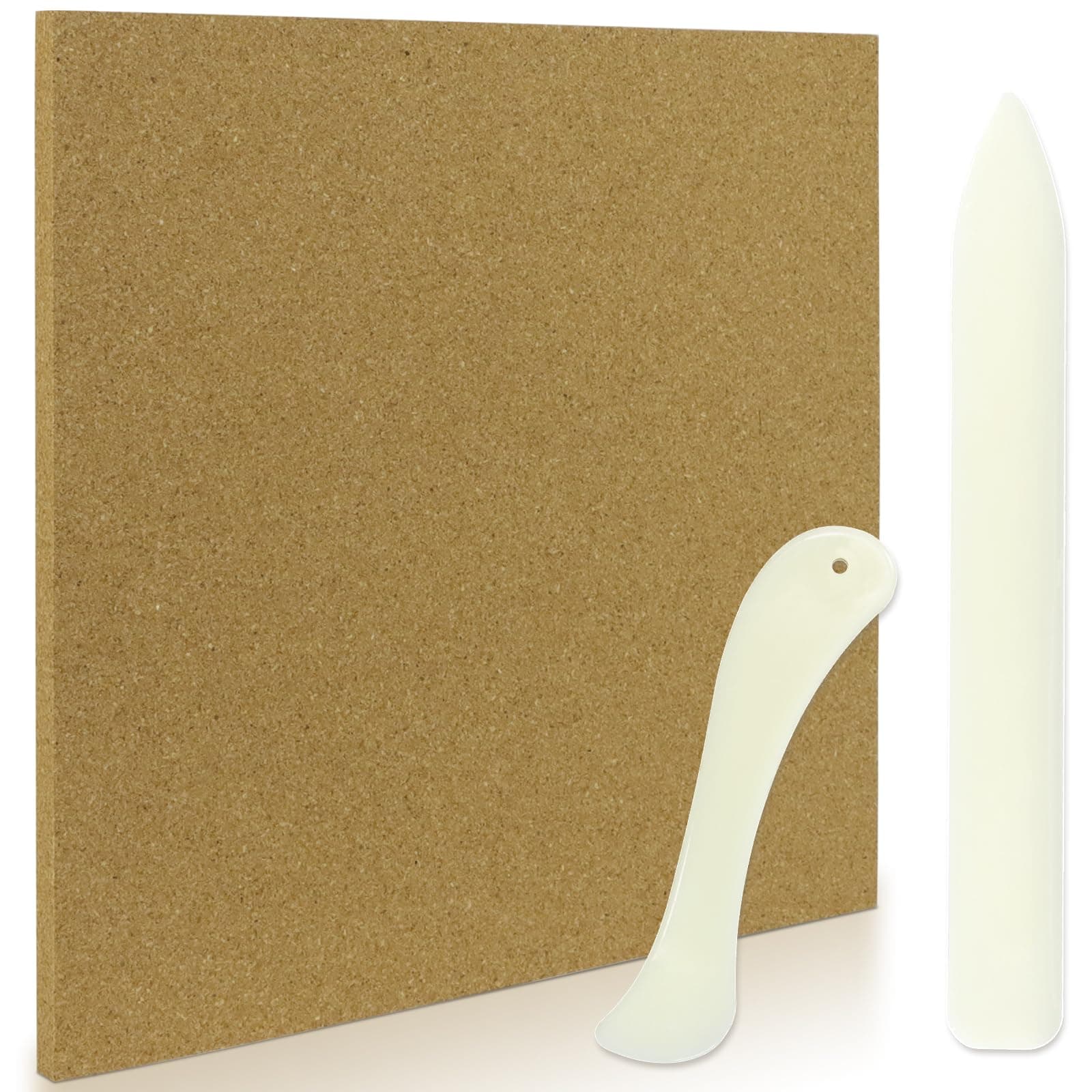 Stained Glass Supplies - Heat Resistant Work Surface with Cutting Mat, 2 Burnishers, Tools & Kit for Table & Countertop Protection, 12 in