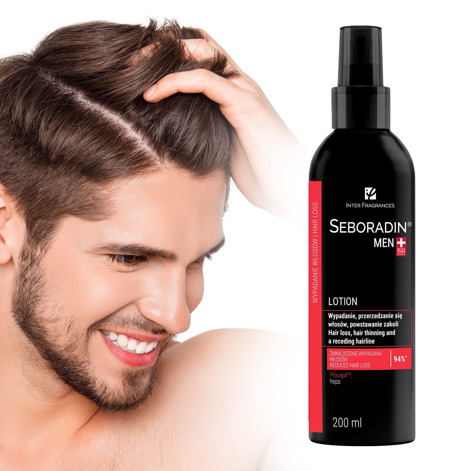 Men Lotion, for Hair Loss, Hair Thinning and Receding Hairline, 200 ml