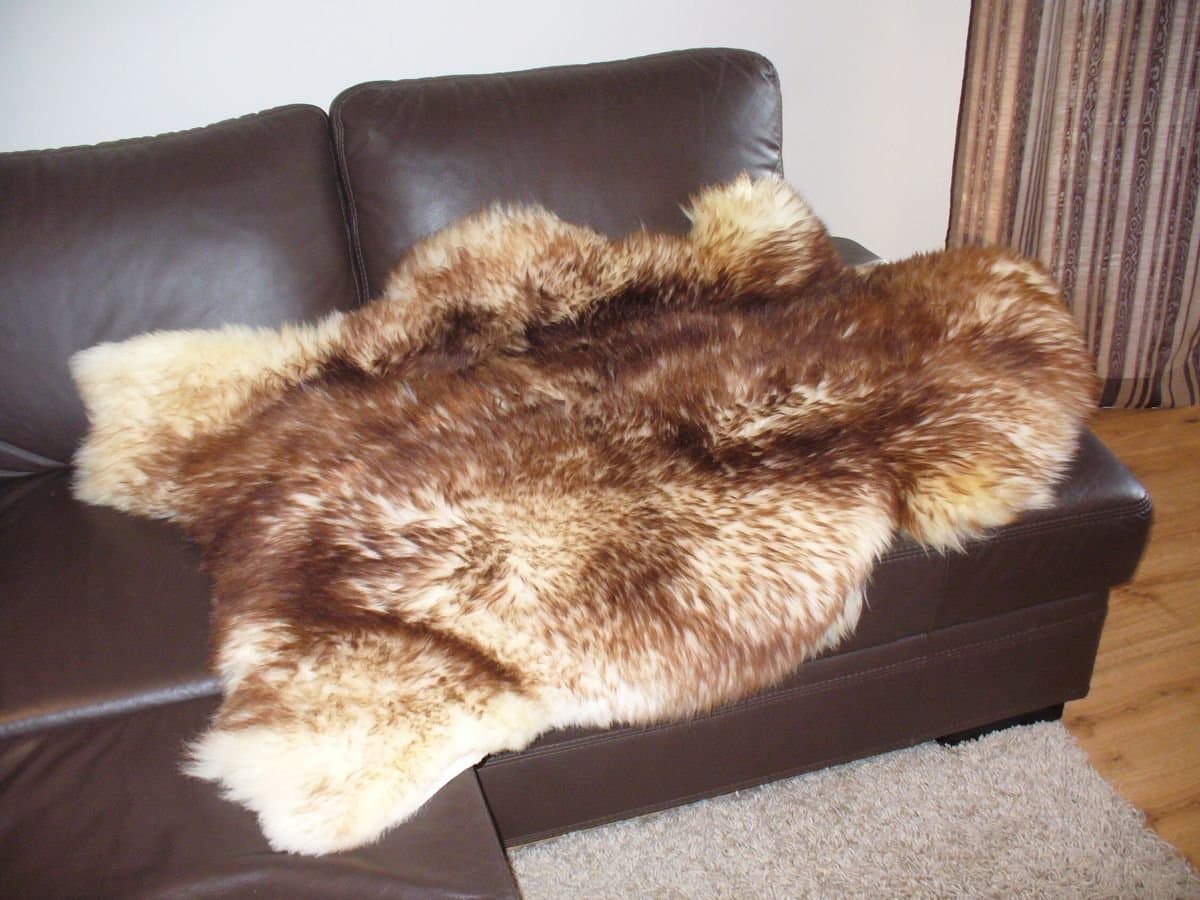 RUGPOL Spiced Brown Sheepskin Rug | Genuine | Thick Wool 130-140cm