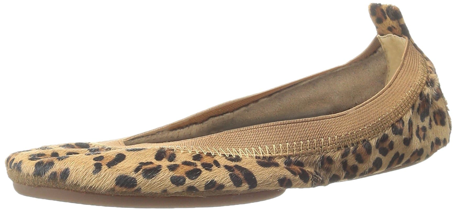 Yosi Samra Womens Samara Calf Hair Leather Fold Up Flat Leopard Flat 11 M