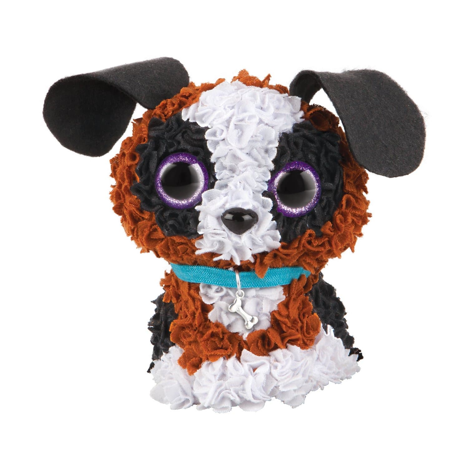 ORB The Factory PlushCraft Puppy 3D Kit, Brown/Black/White, 5" x 4" x 10" (70618)
