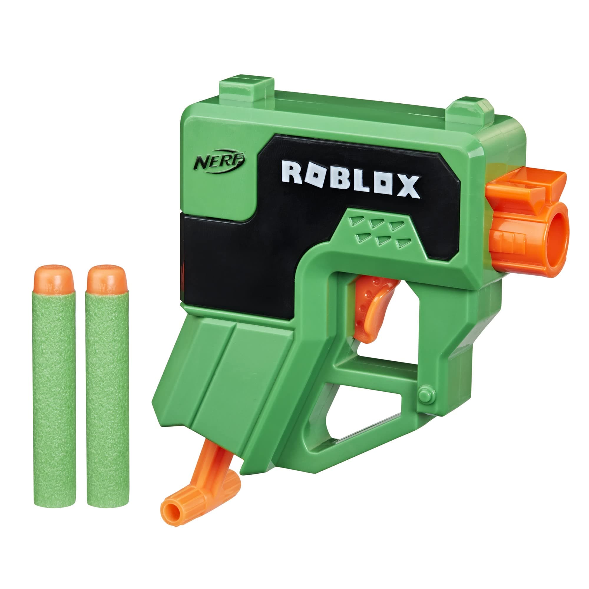 Nerf Roblox Phantom Forces: Boxy Buster Dart Blaster, Pull Down Priming Handle, 2 Elite Darts, Code to Unlock in Game Virtual Item, Green