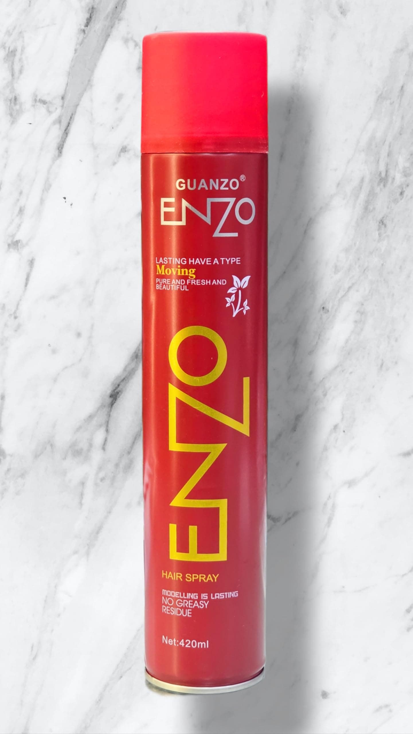 Enzo Premium Hair Spray For Hair Wigs And Patch | non- residue | 420ml | High Power