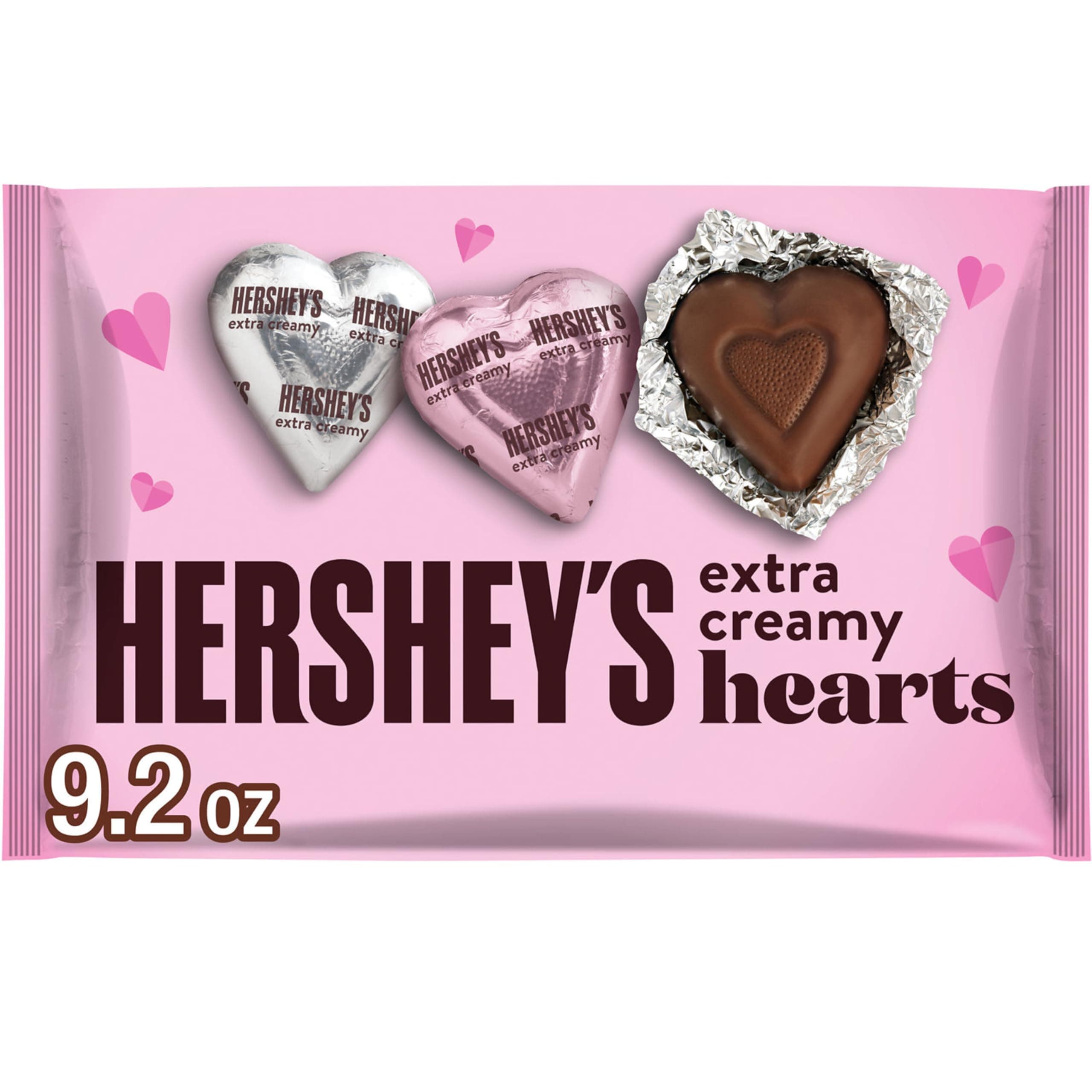 Hershey's Valentine's Extra Creamy Milk Chocolate Hearts Bag - 9.2oz