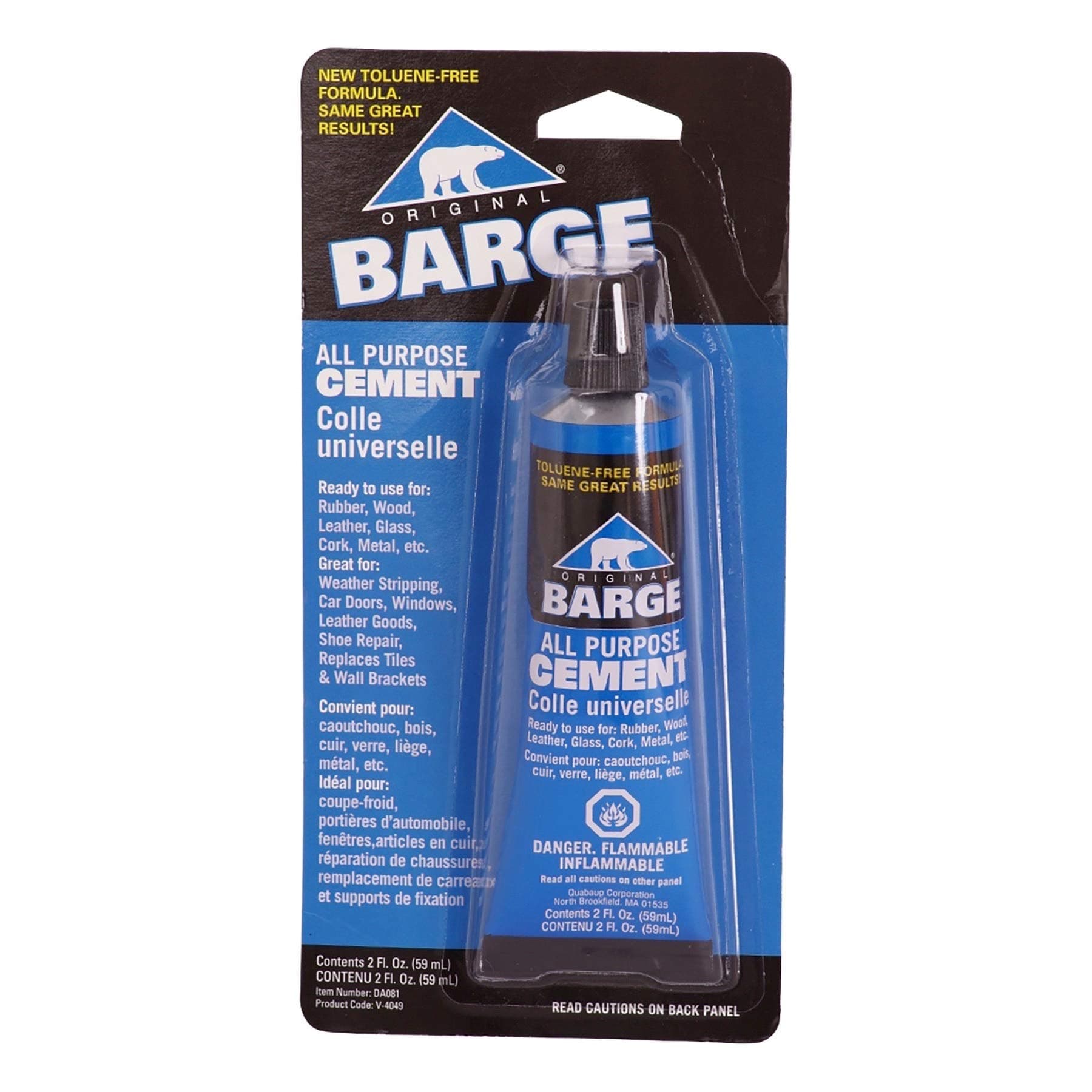 Barge All-Purpose TF Cement Rubber, leather, Wood, Glass, Metal Glue 2 oz