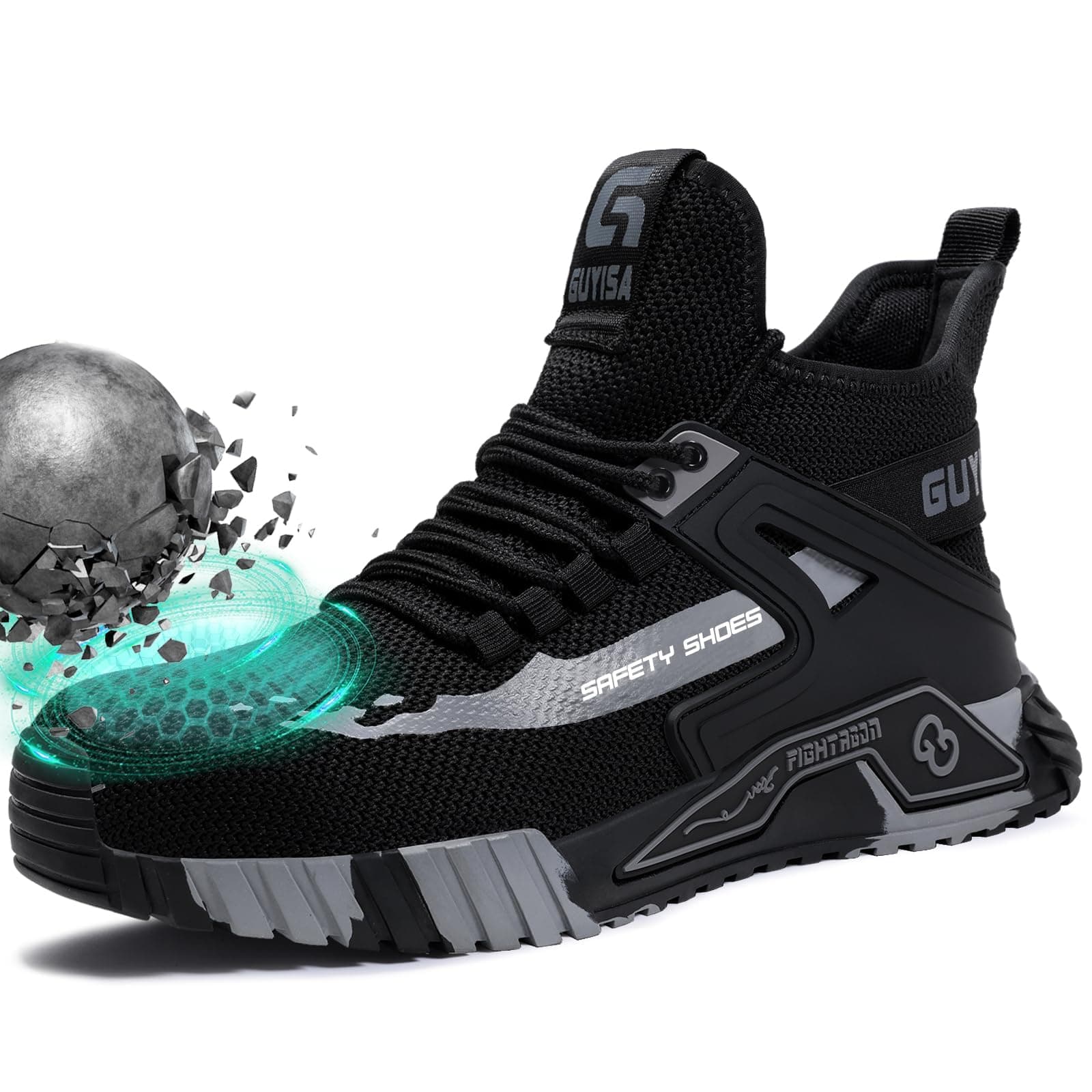 Steel Toe Shoes for Men Work Safety Industrial Protective Men’s Work Shoes for Construction Comfortable Lightweight Warehouse Factory