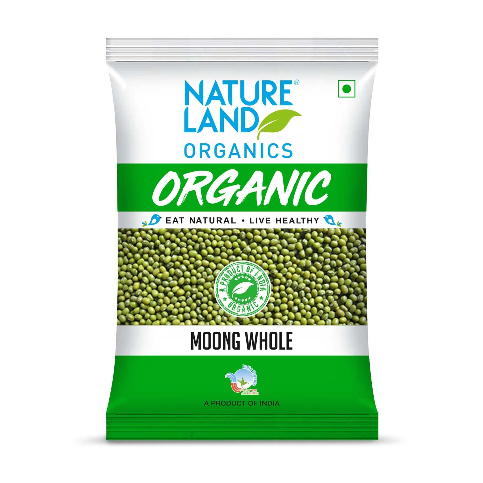 Moong Sabut/Whole Daal 1 Kg - Organic Healthy Pulses