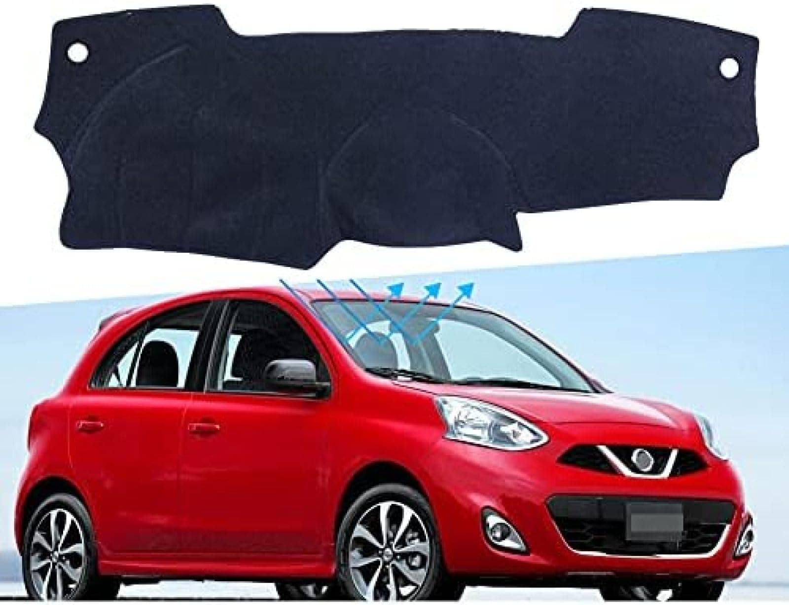 BIVVI Car Dashboard Cover Mat,for Nissan Micra March K13 2011 2012 2013 2014 2015 2016 Anti-Slip Mat Dashboard Cover Pad Interior Accessories