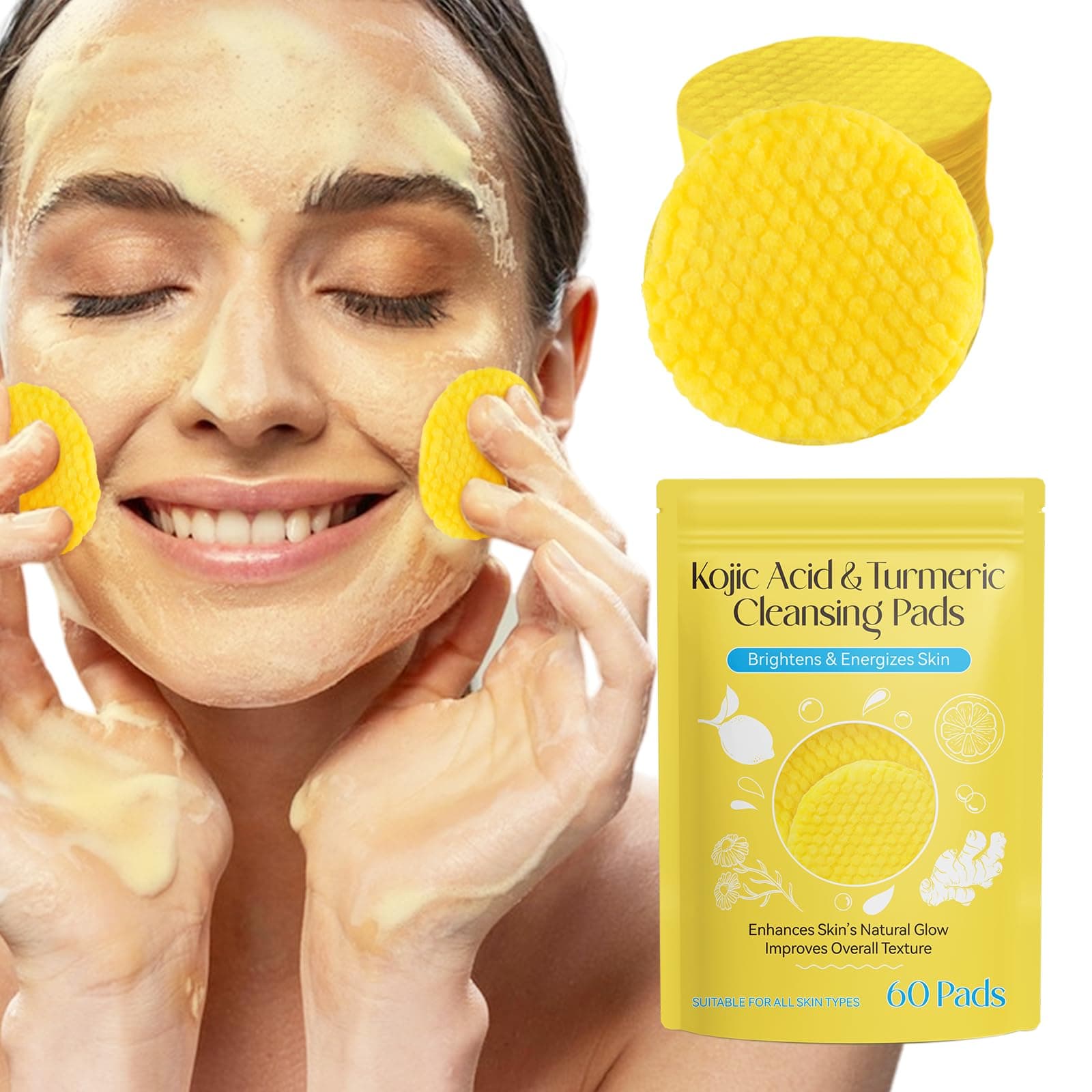 60PCS Turmeric Kojic Acid Pads