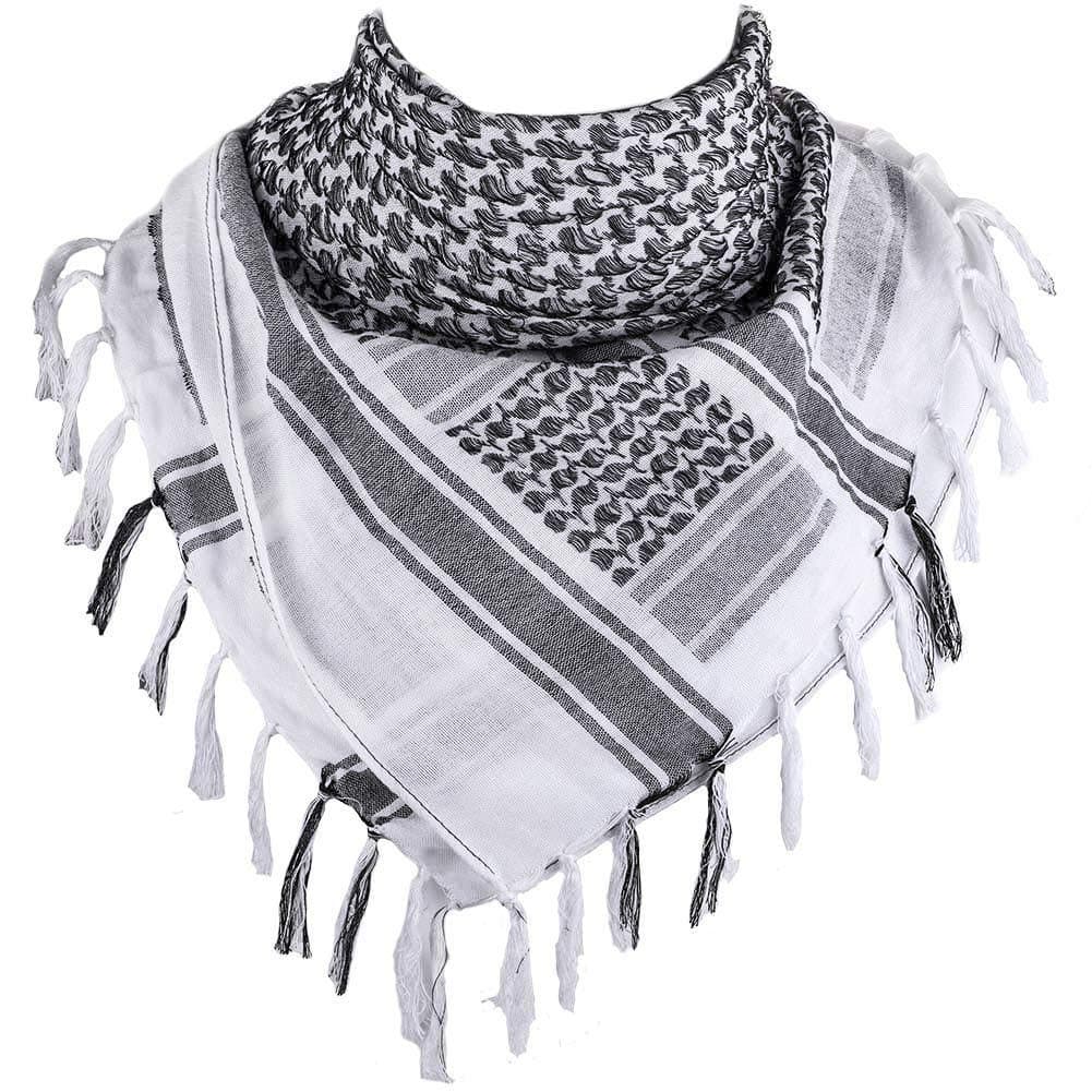 Cotton Scarf Military Shemagh Arab Tactical Desert Keffiyeh Thickened Head Neck Scarf Wrap for Women and Men 43"x43"