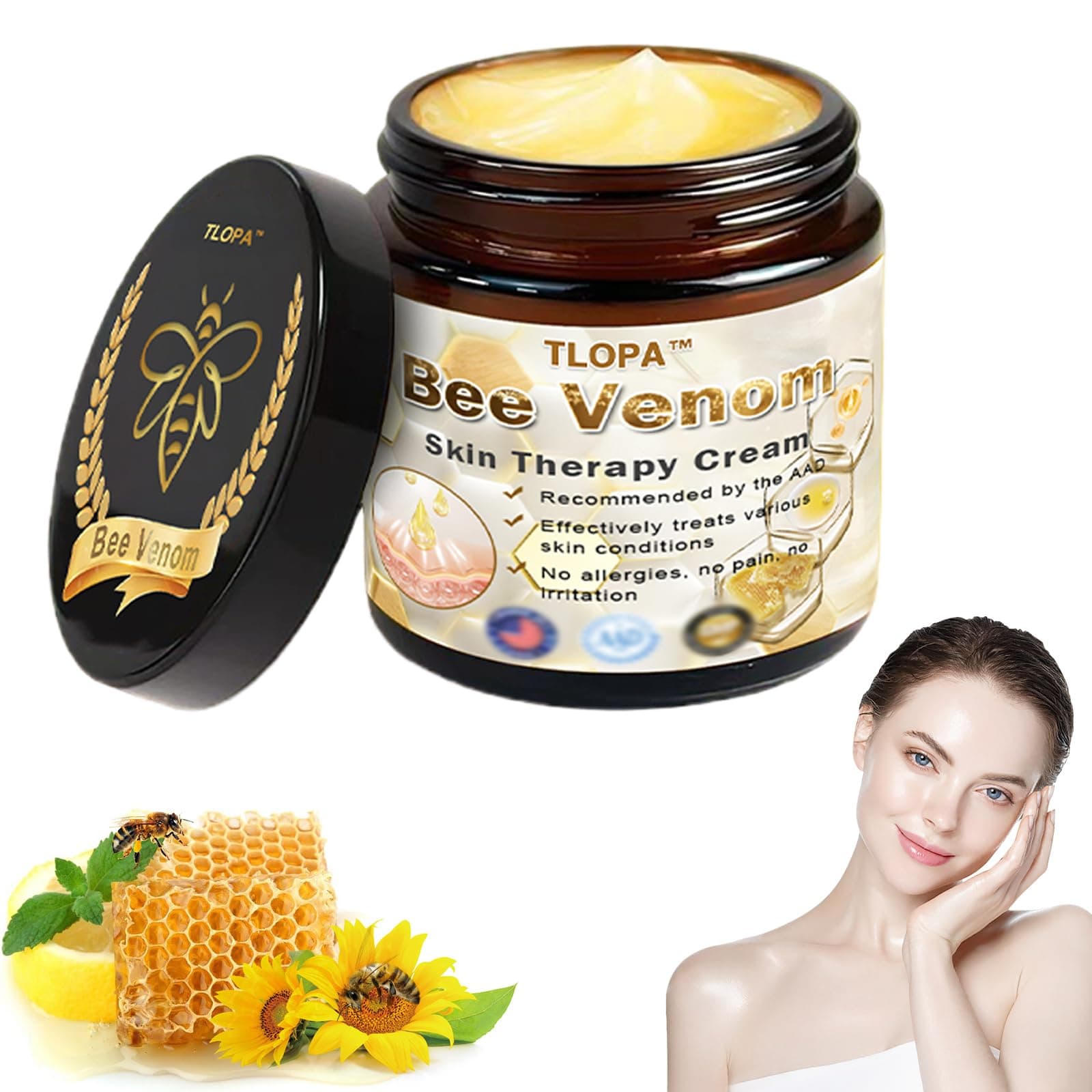 TLOPA Powerful All-Body Skin Treatment Cream, Professional Bee Venom Cream, Natural Bee Venom Skin Treatment cream for All Skin Types (1 Pack)