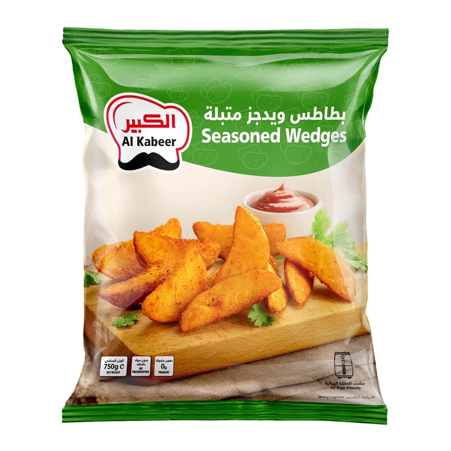 Al Kabeer Seasoned Wedges, 750 g