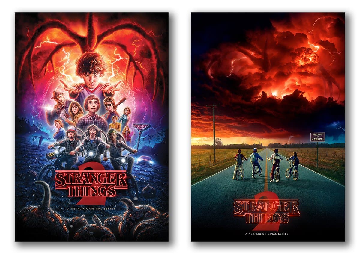 Cinemaflix Stranger Things Season 2 Posters Set of 2-24in x 36in Each TV Show - Fan Memorabilia
