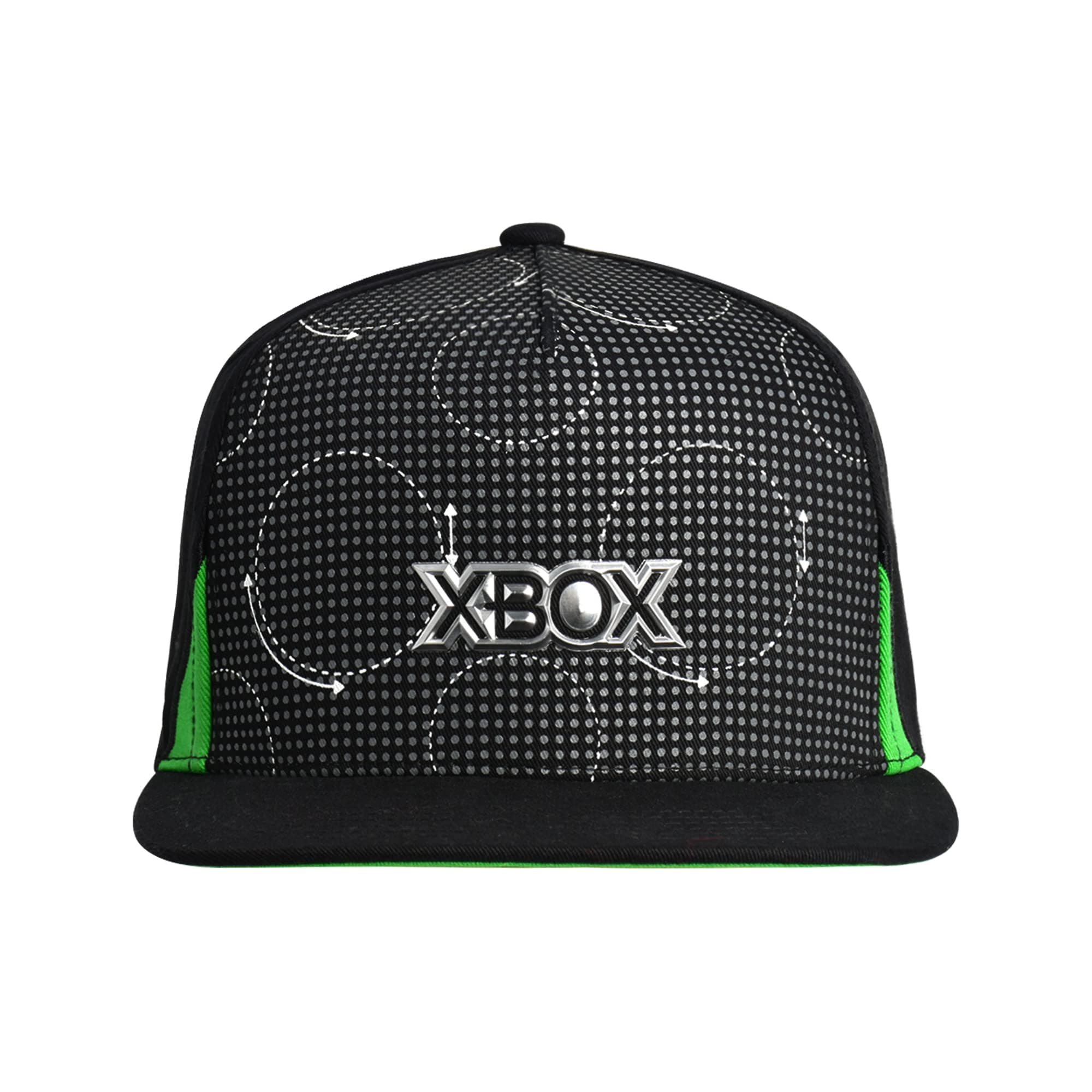 Concept One Microsoft Xbox Baseball Hat, Skater Adult Snapback Hat with Flat Brim, Baseball Cap, Black, One Size, Black, One size