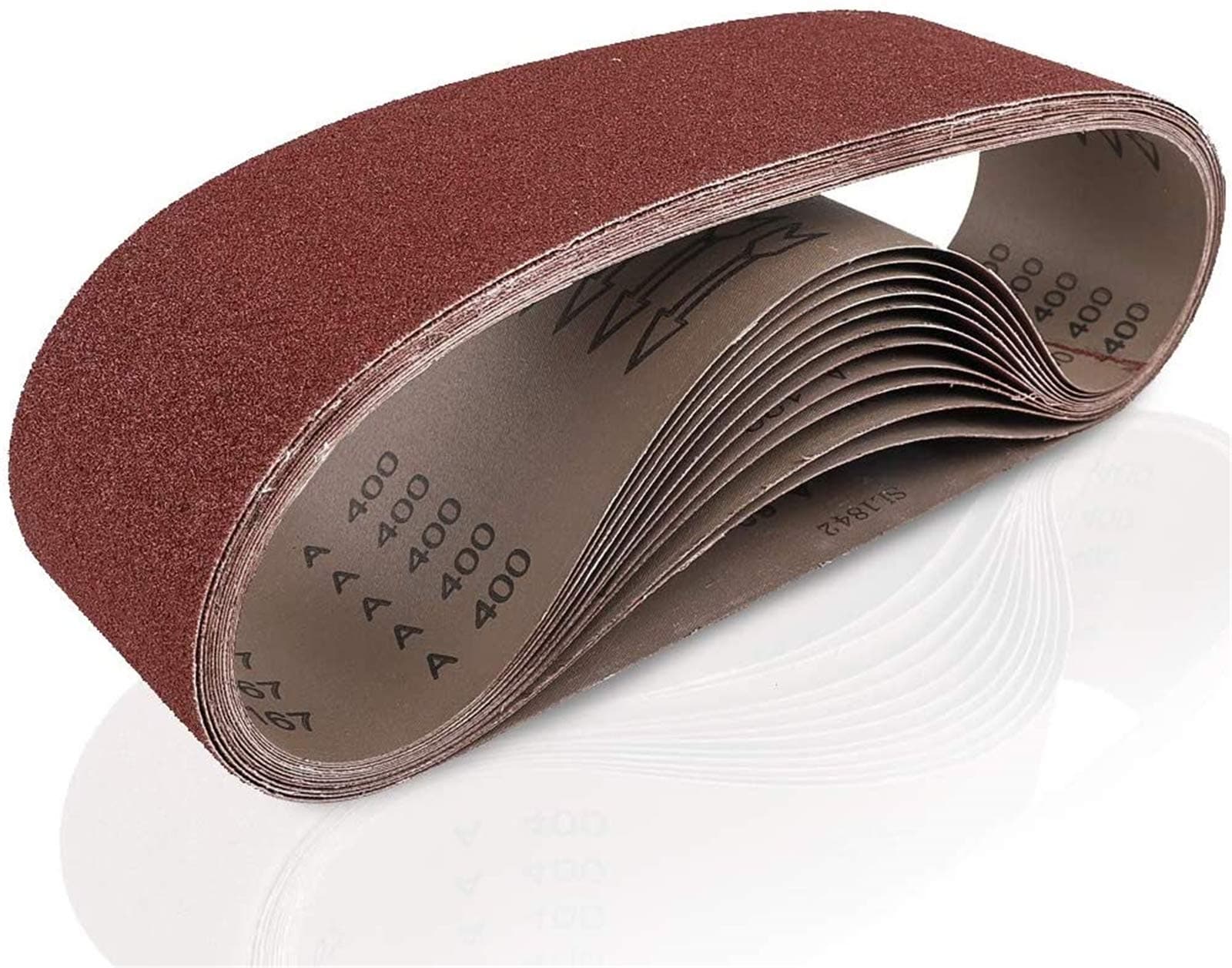 Coceca Sanding Belts 4x36 Inch (2 of 60 80 120 180 240 400 Grits Each) for Belt Sander, 12 Packs