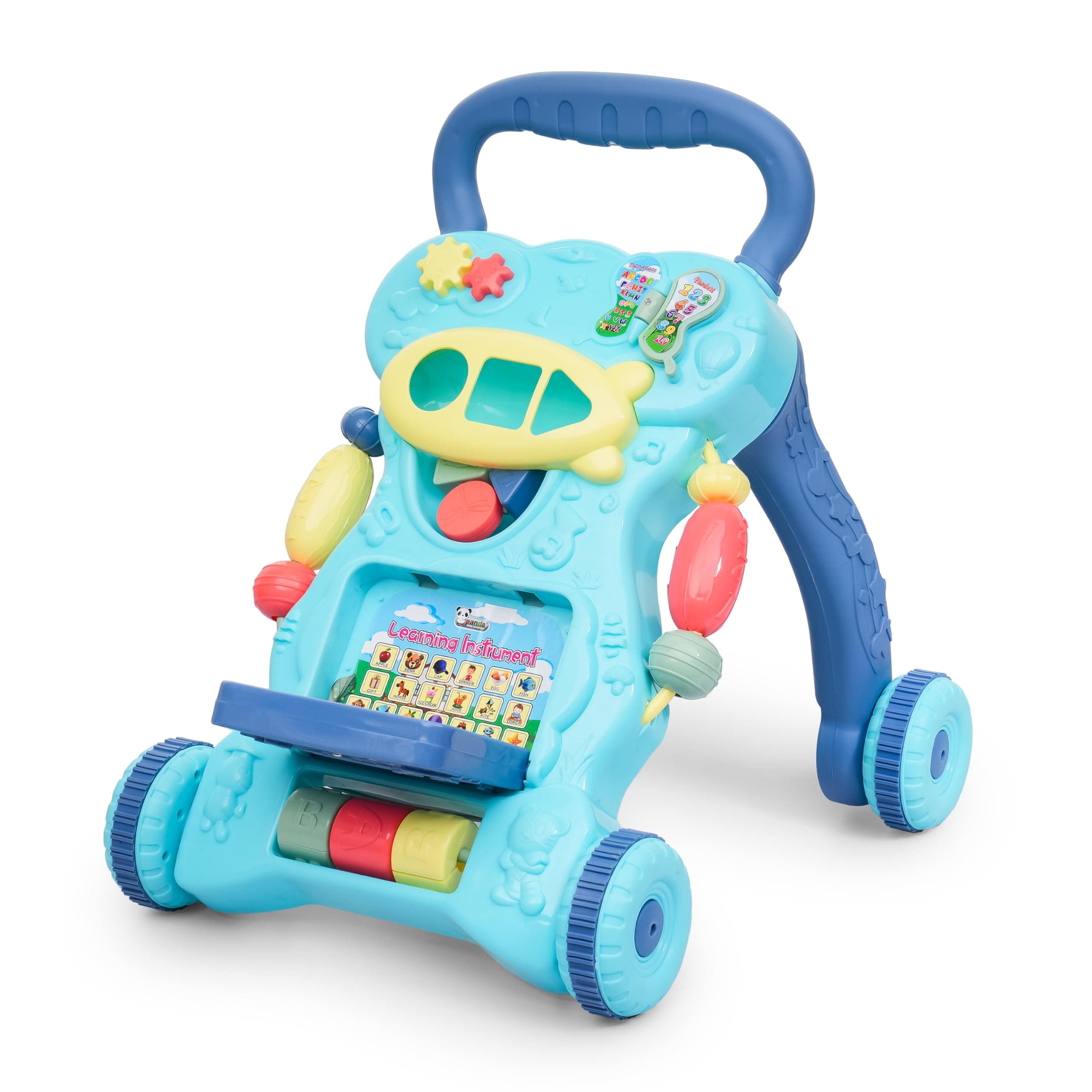 Push Walker for Kids|Activity Walker with Music for Toddlers|Sit to Stand Multi Activity Toy|Interactive Learning Toy for 6 to 36 Months Girls/Boys|Bis Certified (Blue,Walker)
